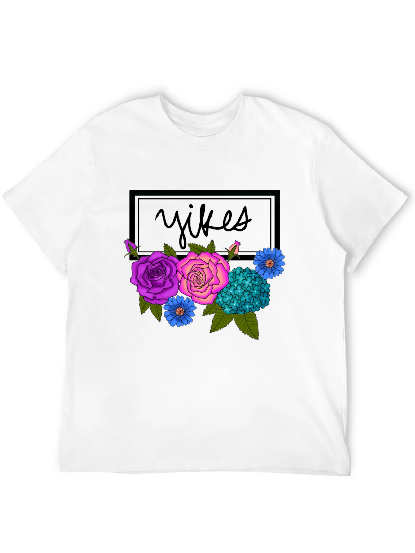 Floral Yikes Graphic Tee - Trendy & Unique!