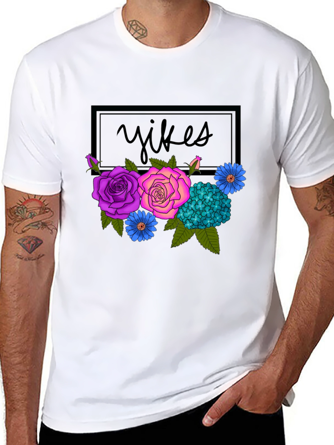 Floral Yikes Graphic Tee - Trendy & Unique!
