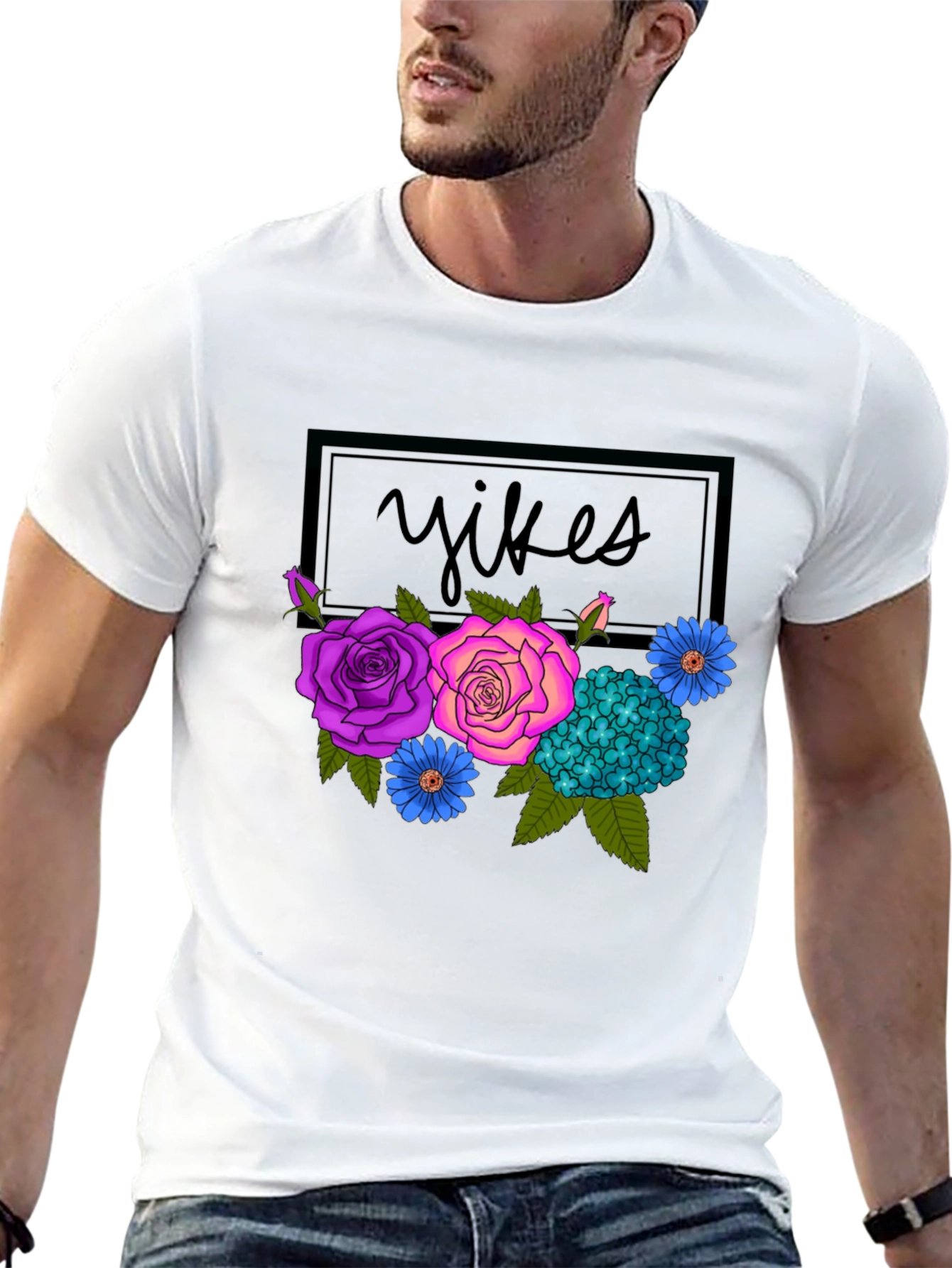 Floral Yikes Graphic Tee - Trendy & Unique!