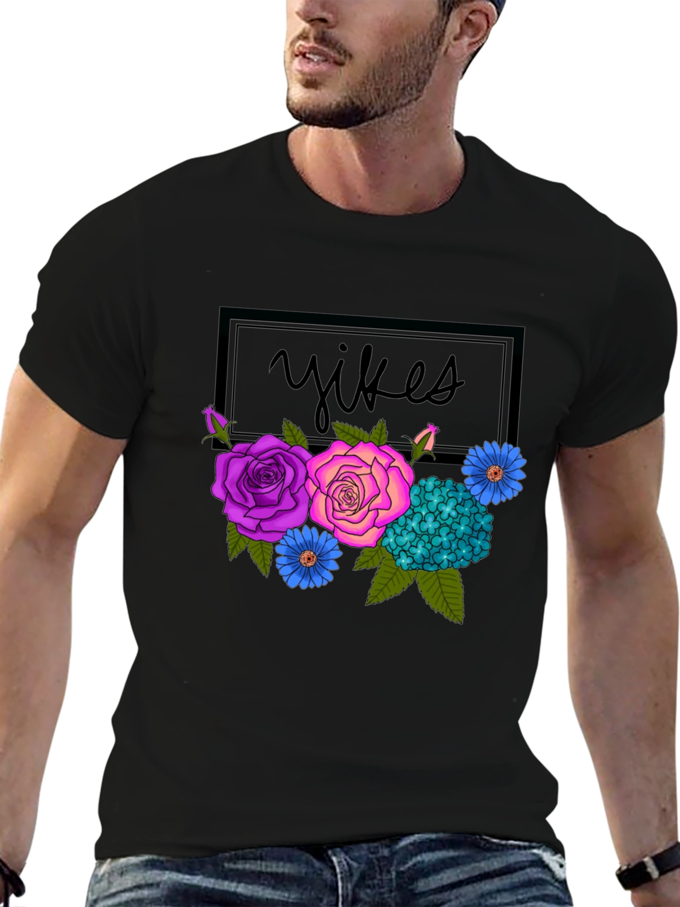 Floral Yikes Graphic Tee - Trendy & Unique!