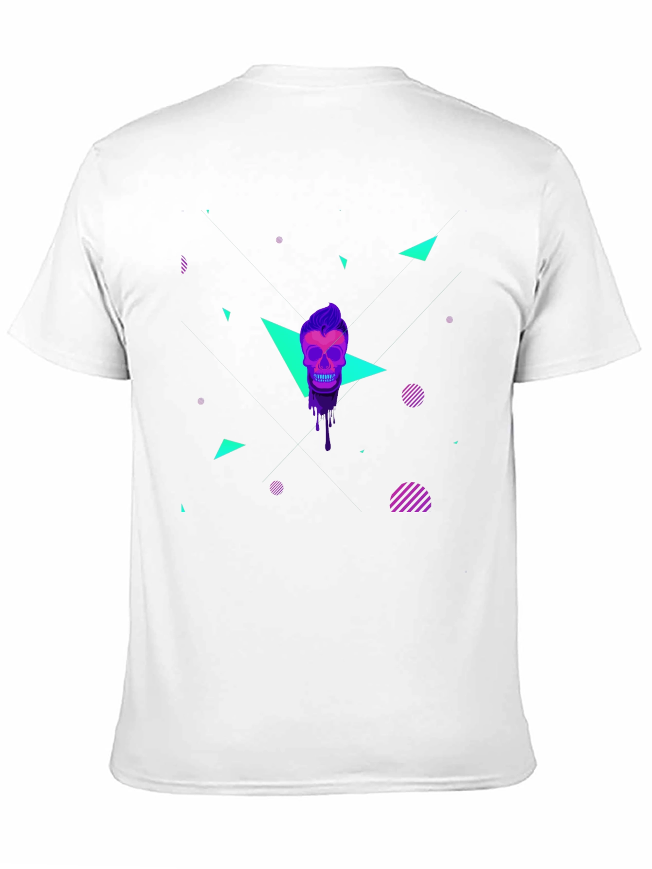 Neon Skull Graphic T-Shirt - Mens Black Tee