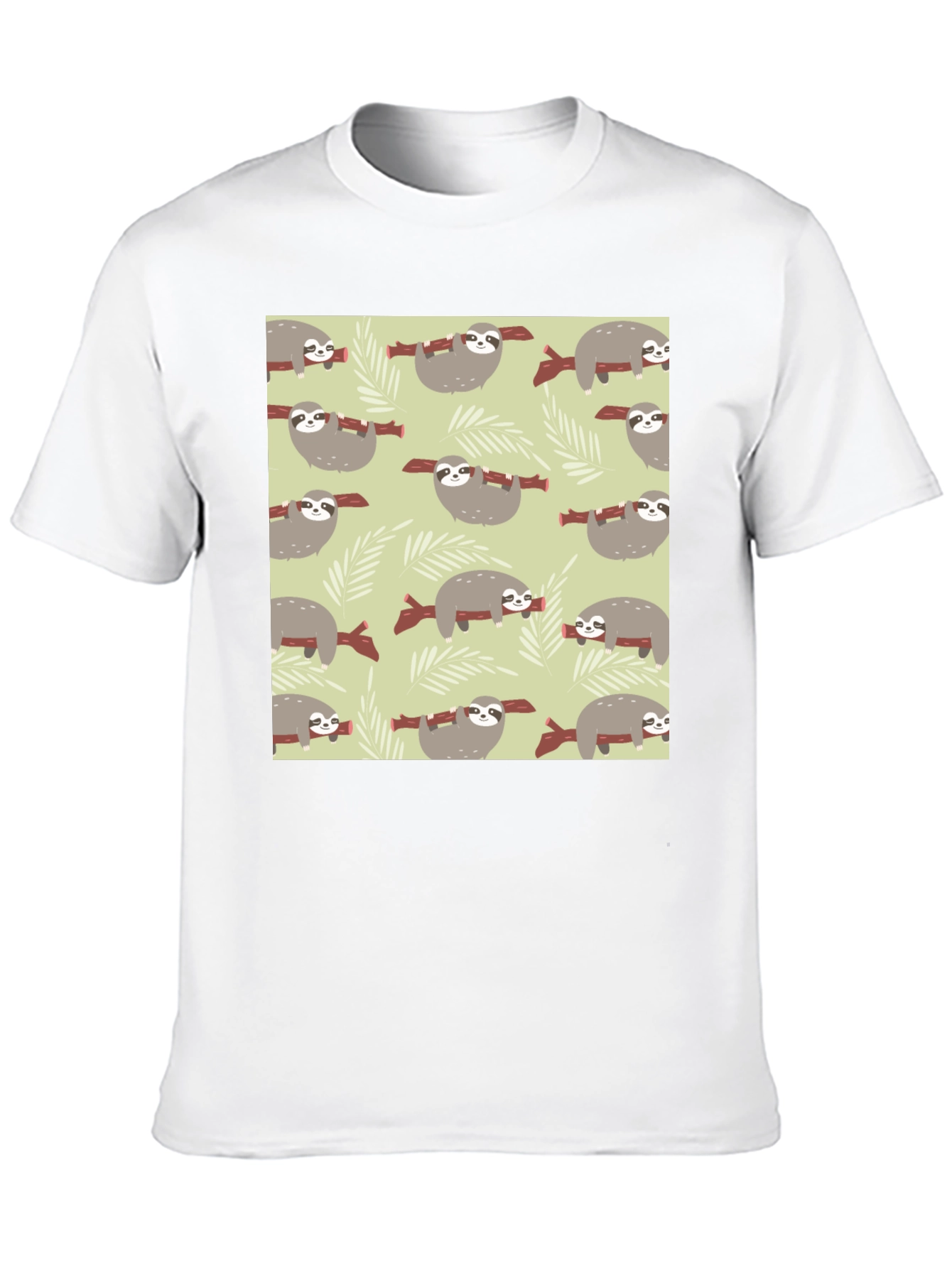 Sloth Pattern Tee - Comfortable Everyday Wear