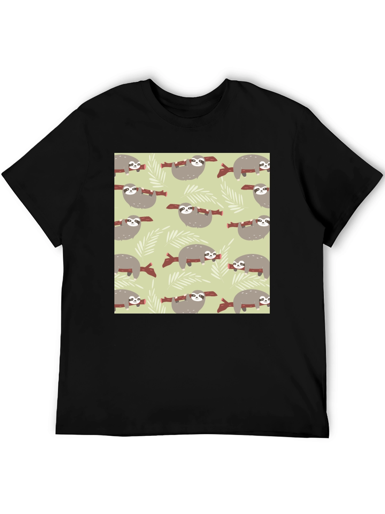 Sloth Pattern Tee - Comfortable Everyday Wear