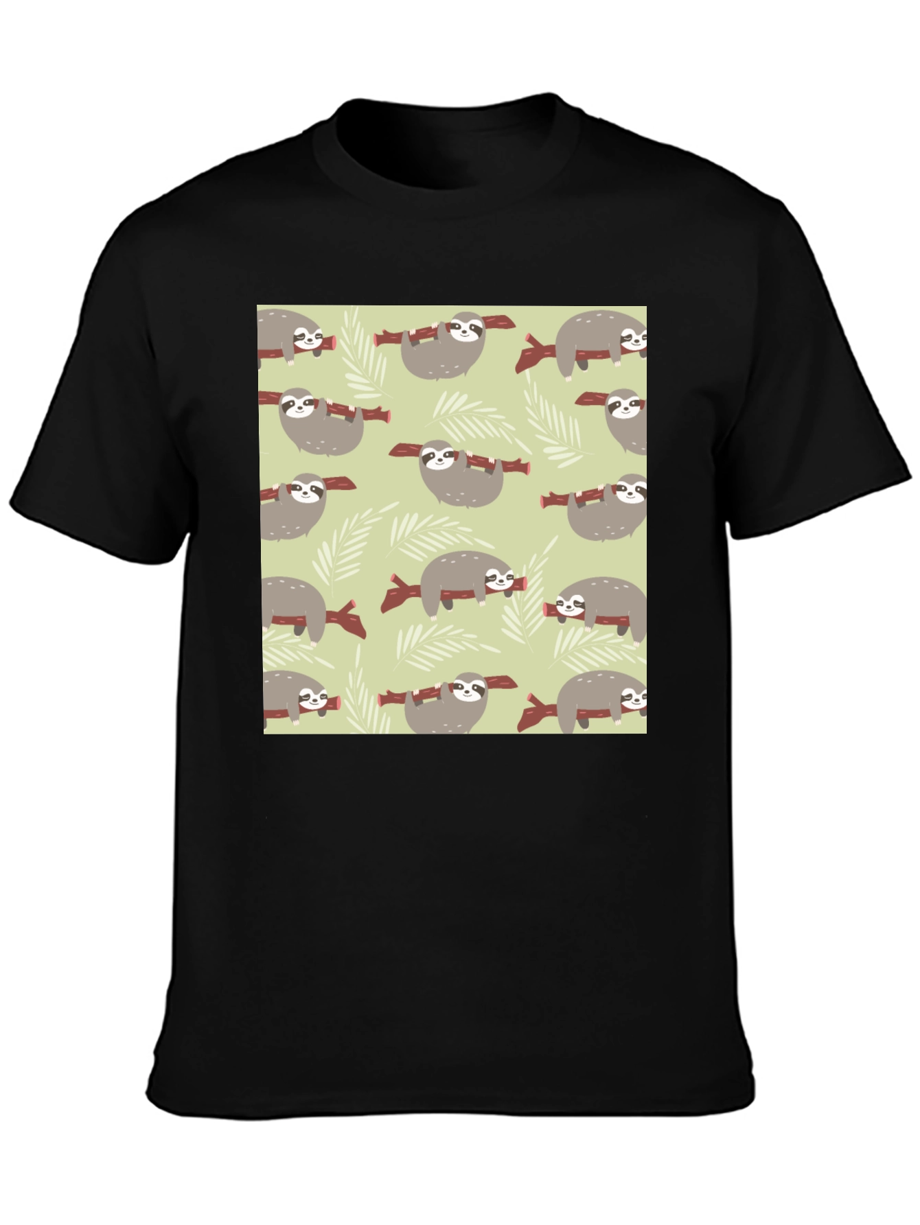 Sloth Pattern Tee - Comfortable Everyday Wear
