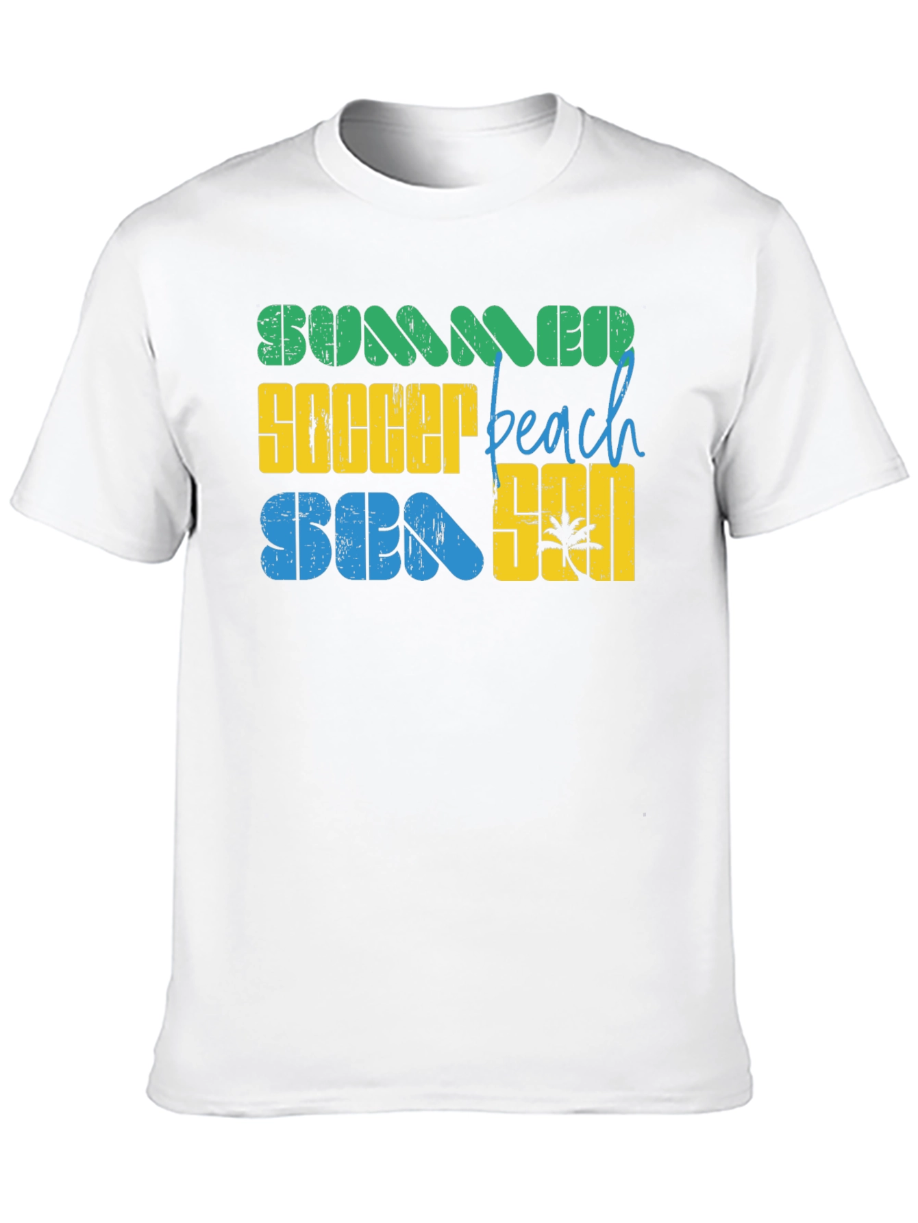 Summer Soccer Beach Season Graphic T-Shirt
