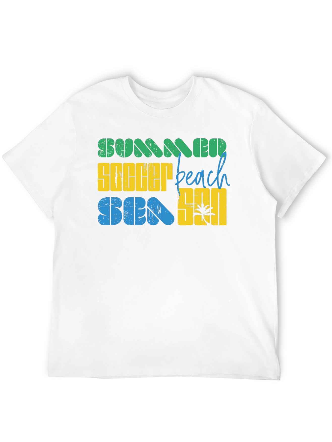 Summer Soccer Beach Season Graphic T-Shirt