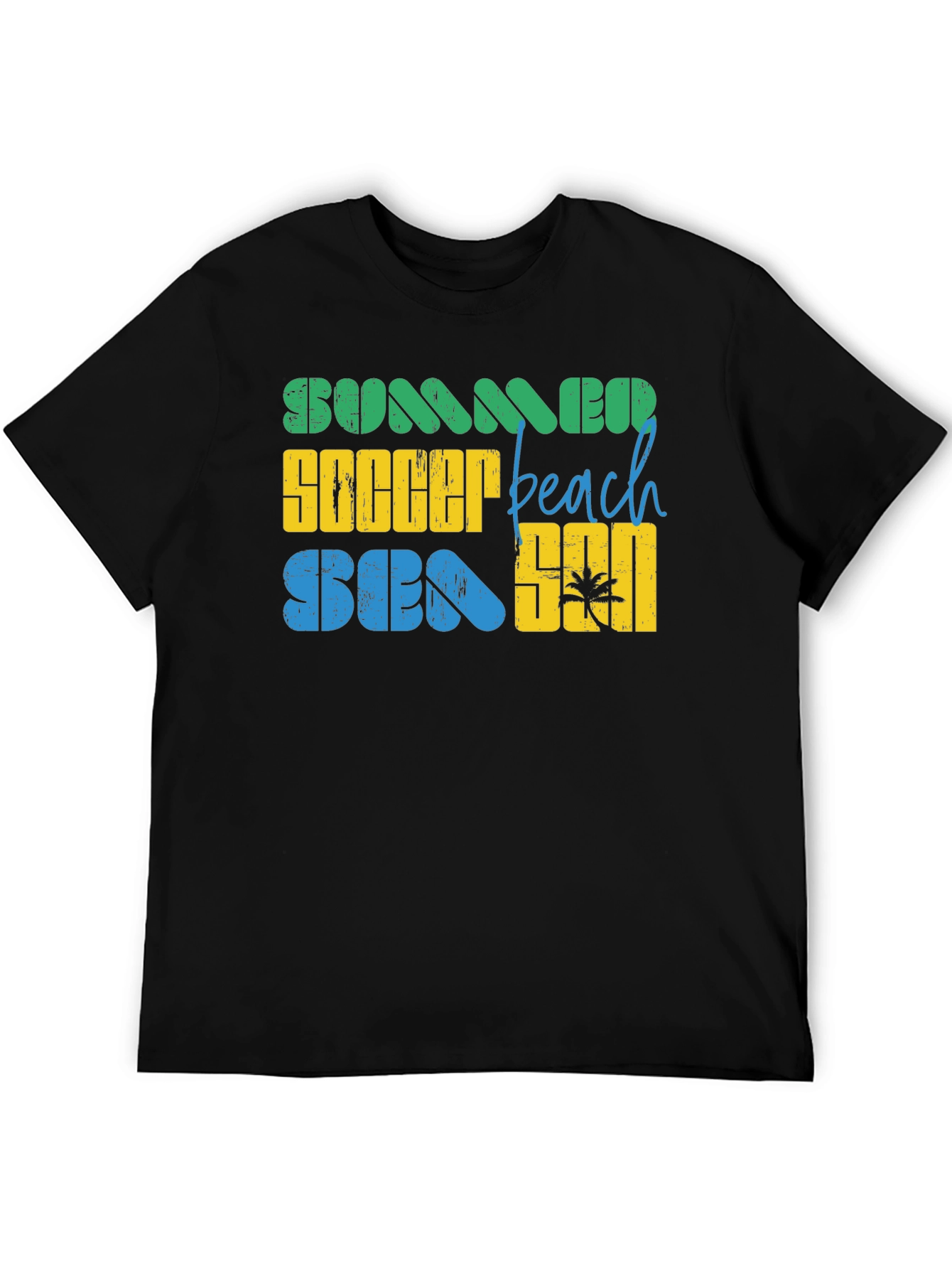 Summer Soccer Beach Season Graphic T-Shirt