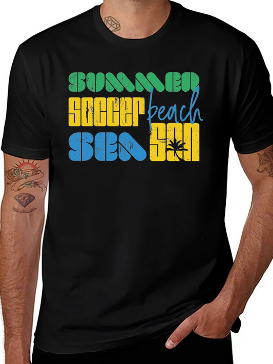 Summer Soccer Beach Season Graphic T-Shirt