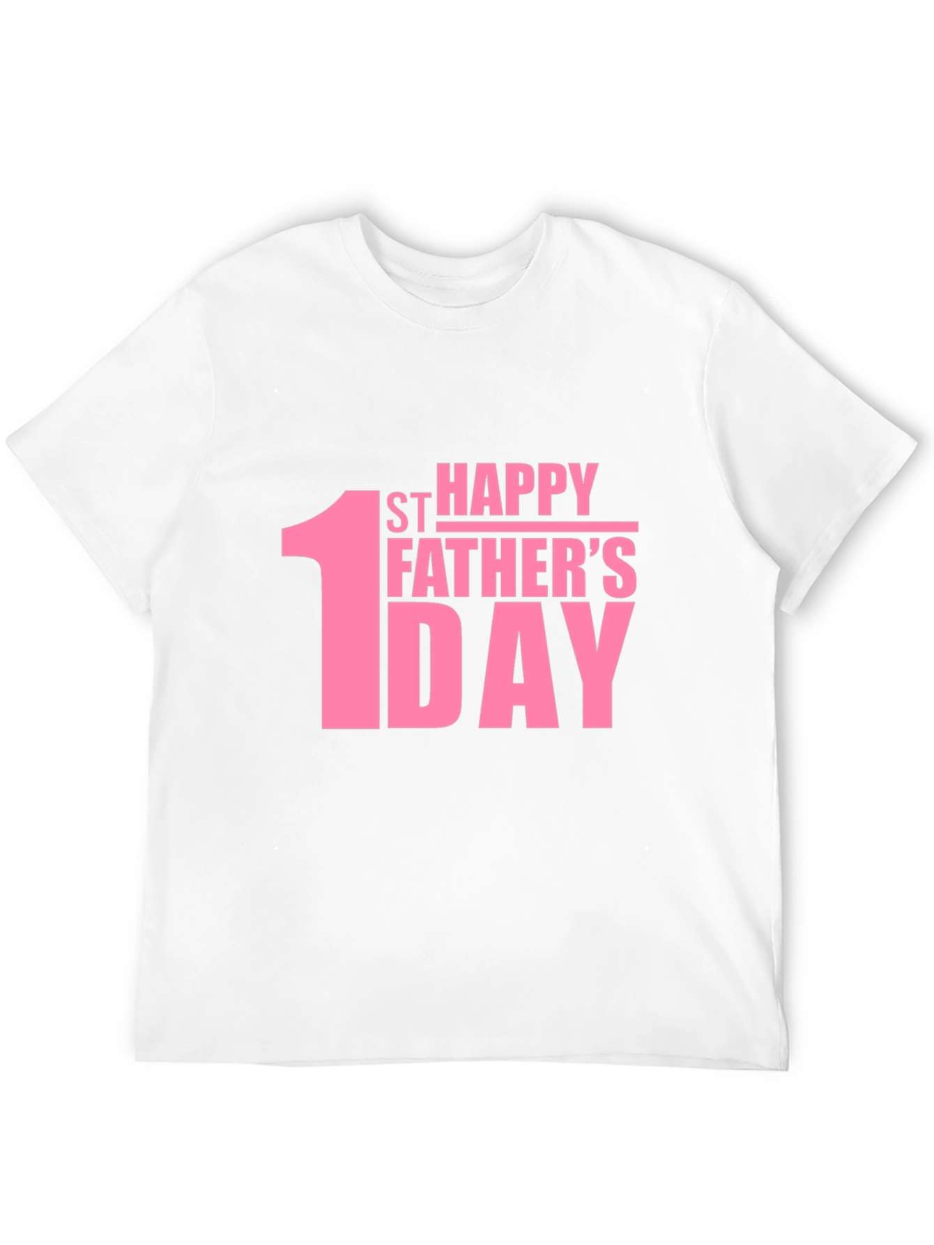 1st Happy Fathers Day Black T-Shirt