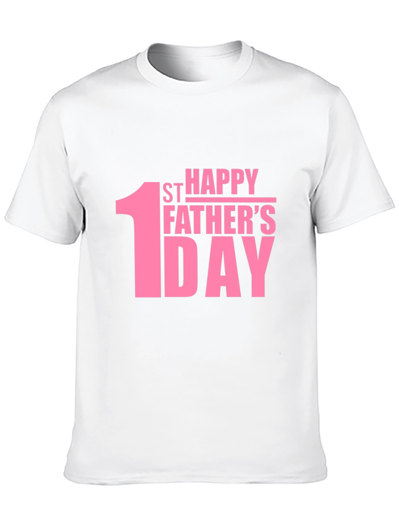 1st Happy Fathers Day Black T-Shirt
