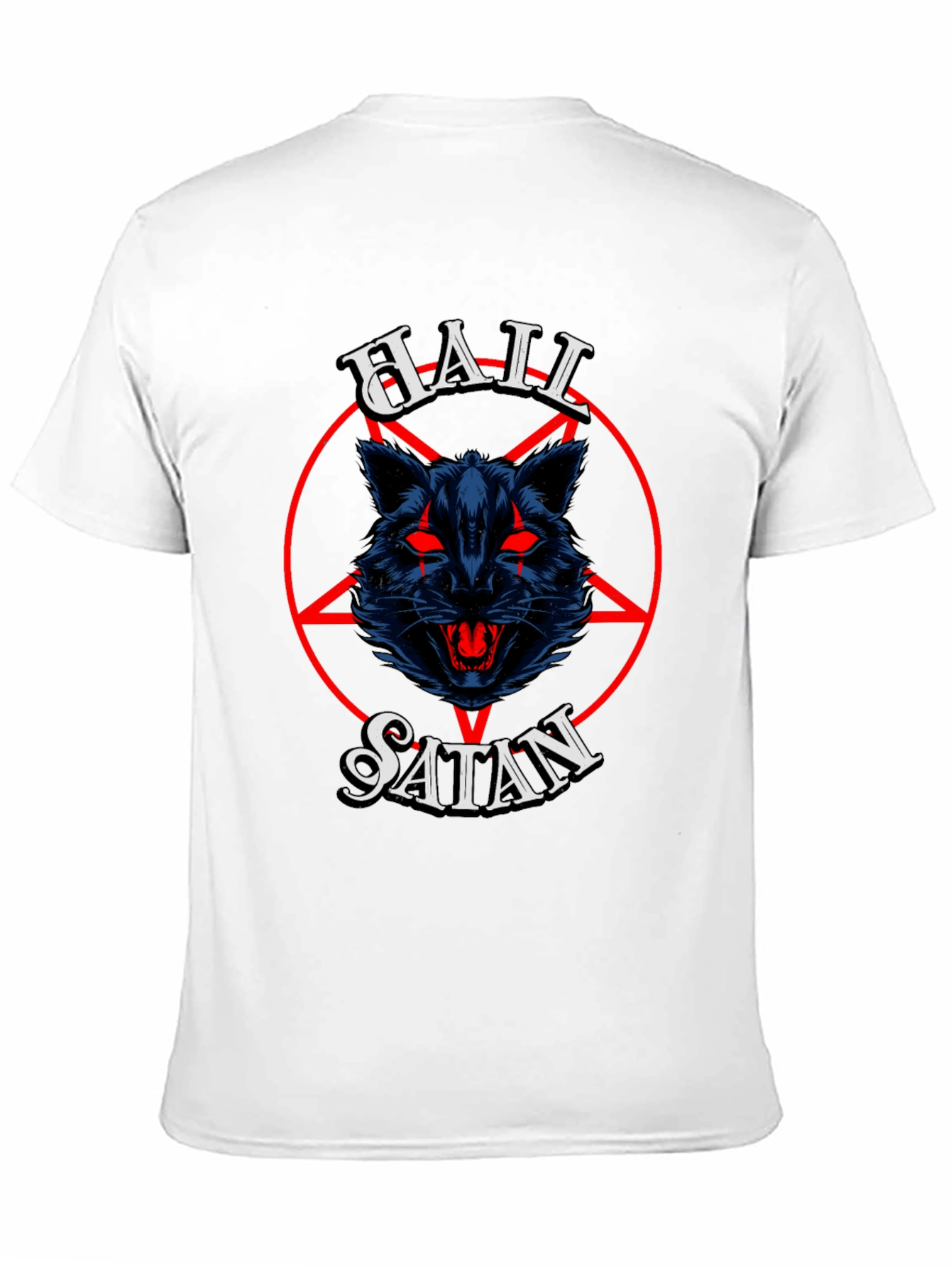 Hail Satan Graphic Tee - Black Cotton T-Shirt