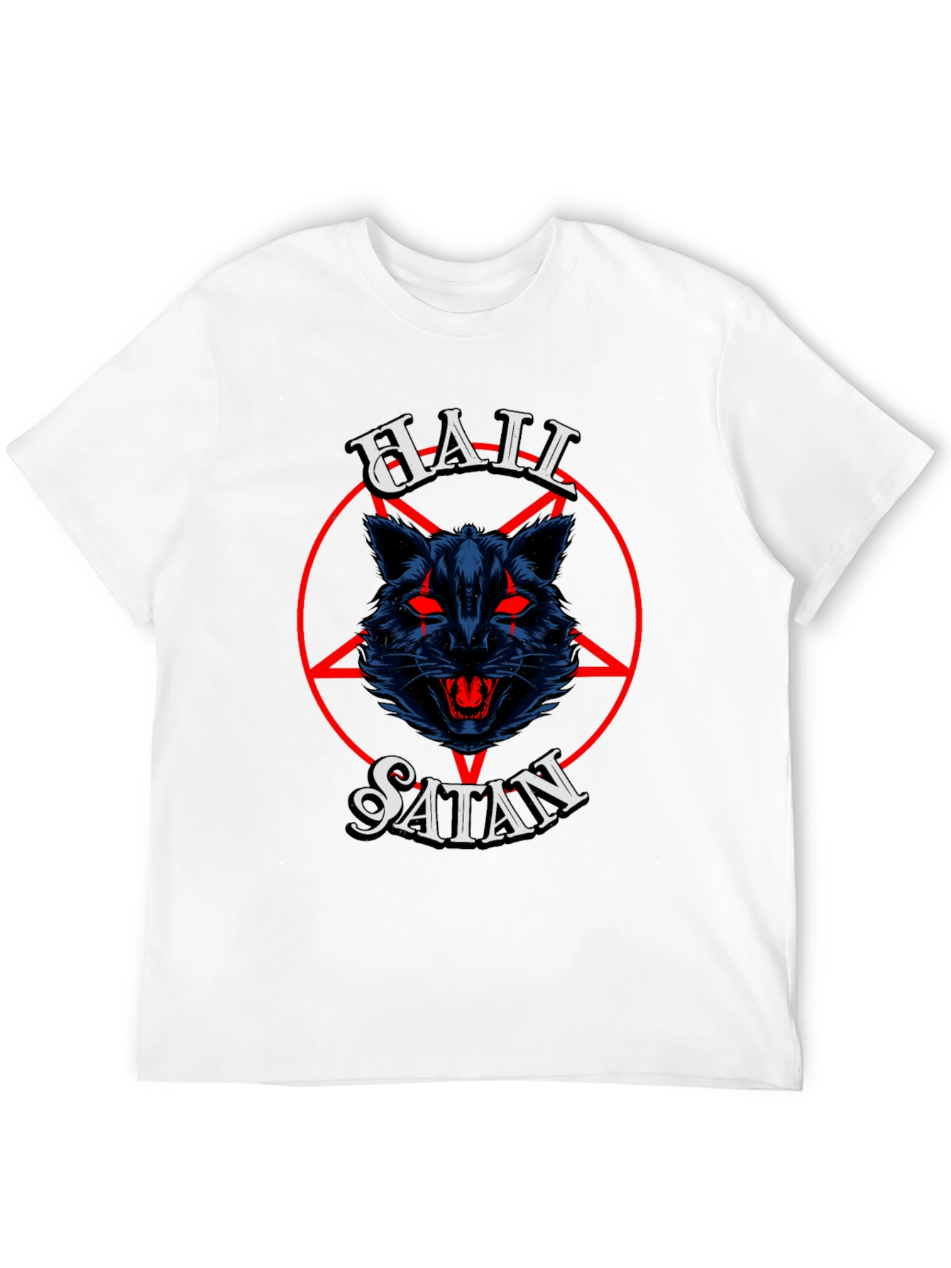 Hail Satan Graphic Tee - Black Cotton T-Shirt