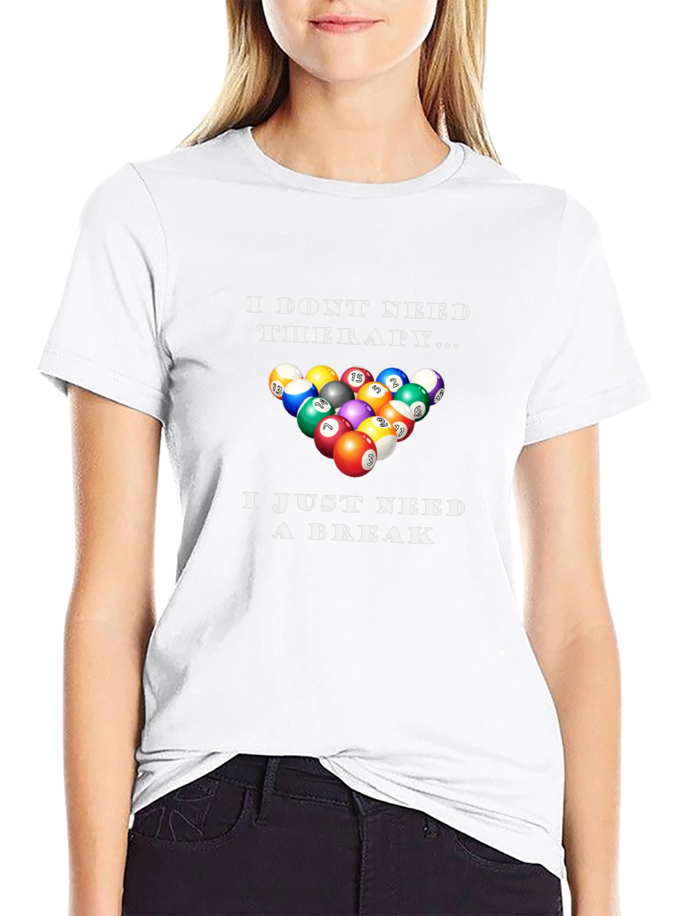 Funny Billiards Therapy T-Shirt: Need A Break