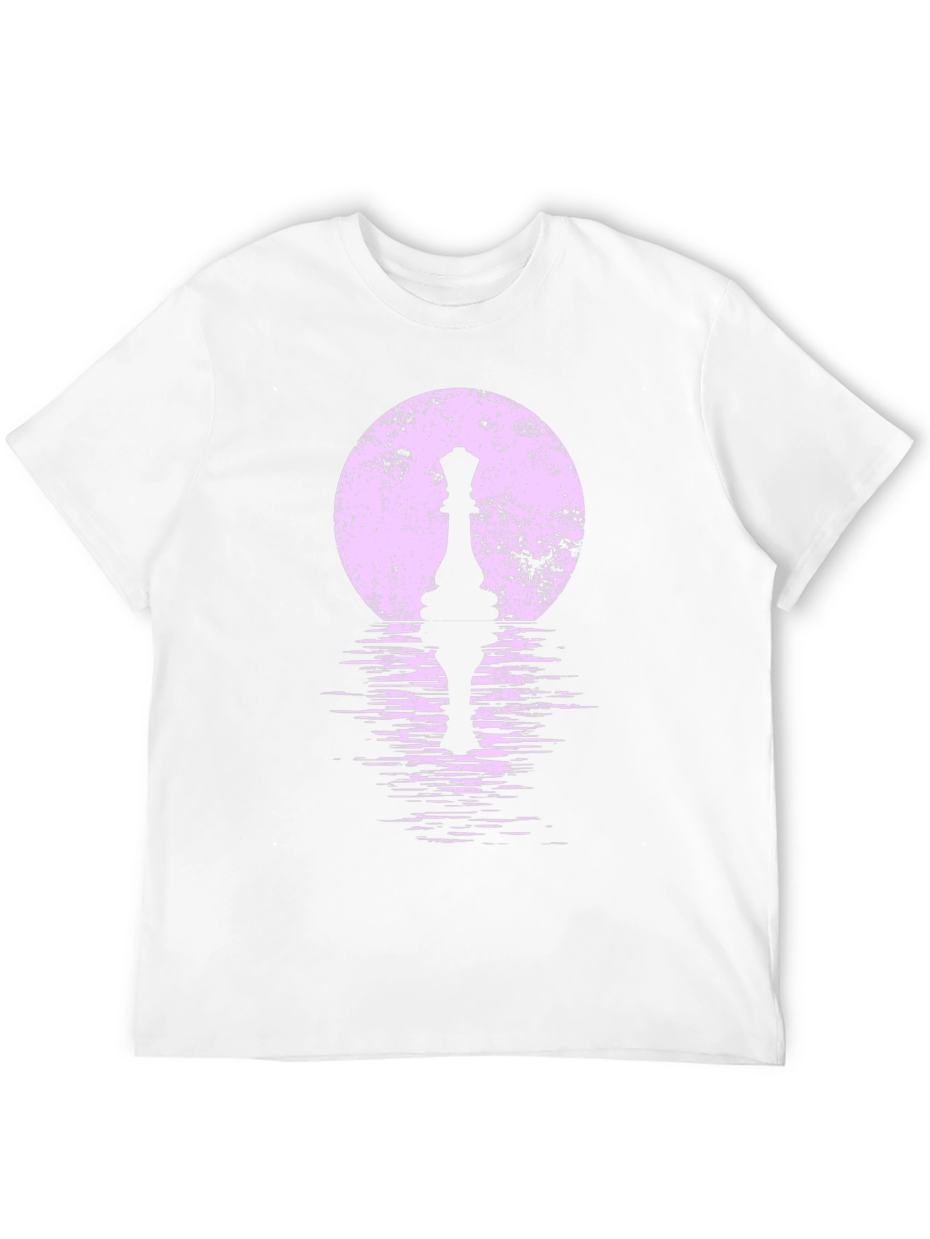 Chess Queen Moon Graphic T-Shirt - Black