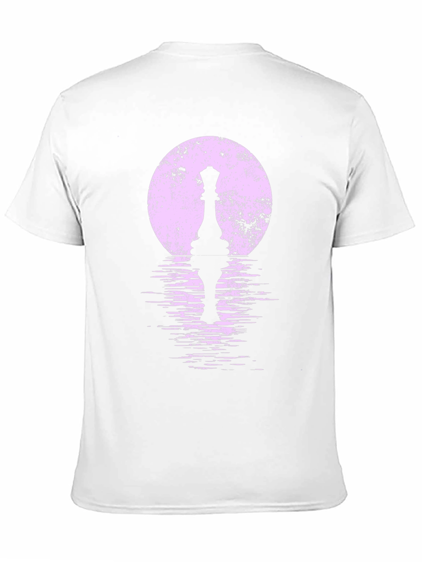 Chess Queen Moon Graphic T-Shirt - Black