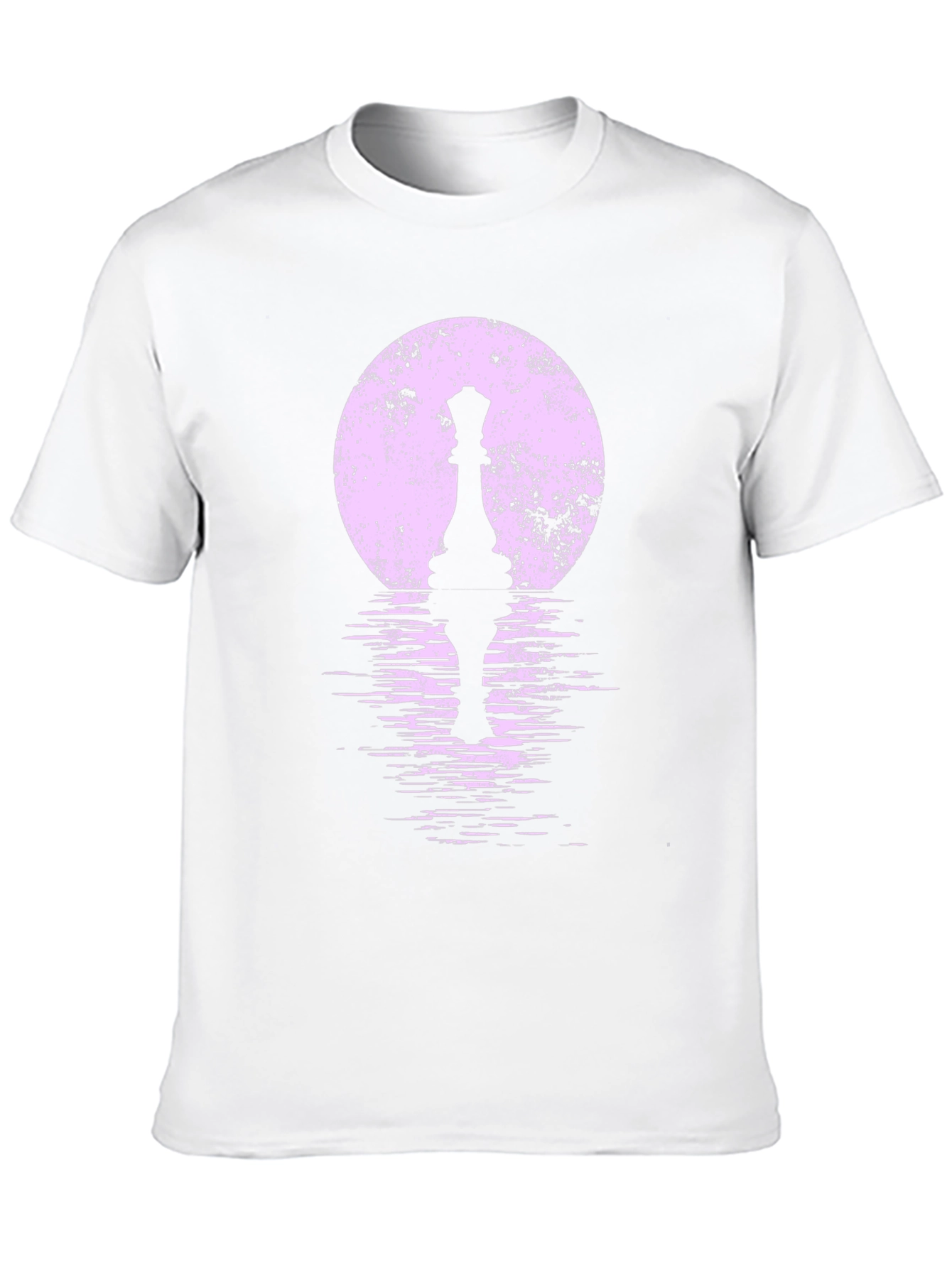 Chess Queen Moon Graphic T-Shirt - Black
