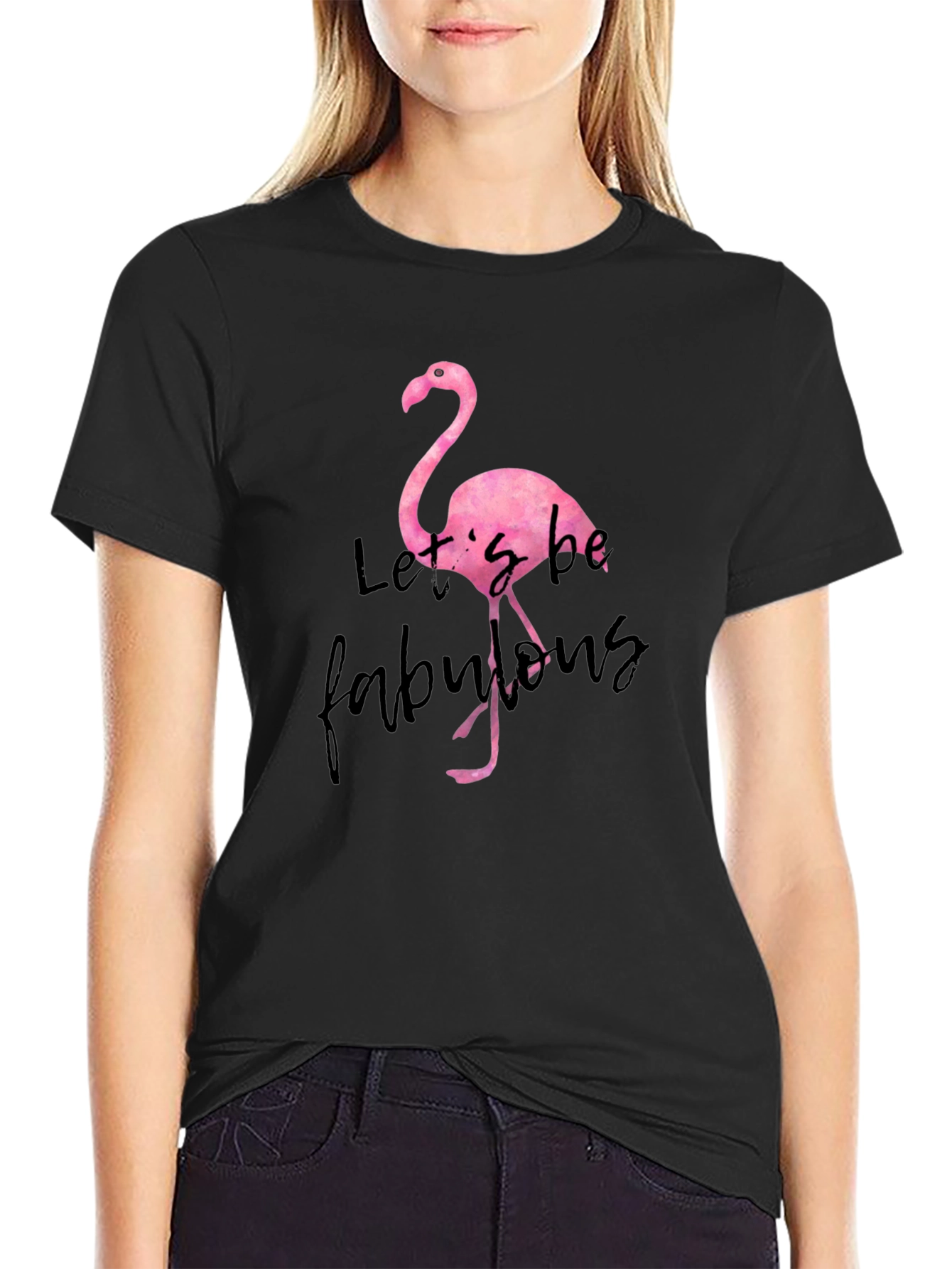 Lets be Fabulous Flamingo Graphic Tee