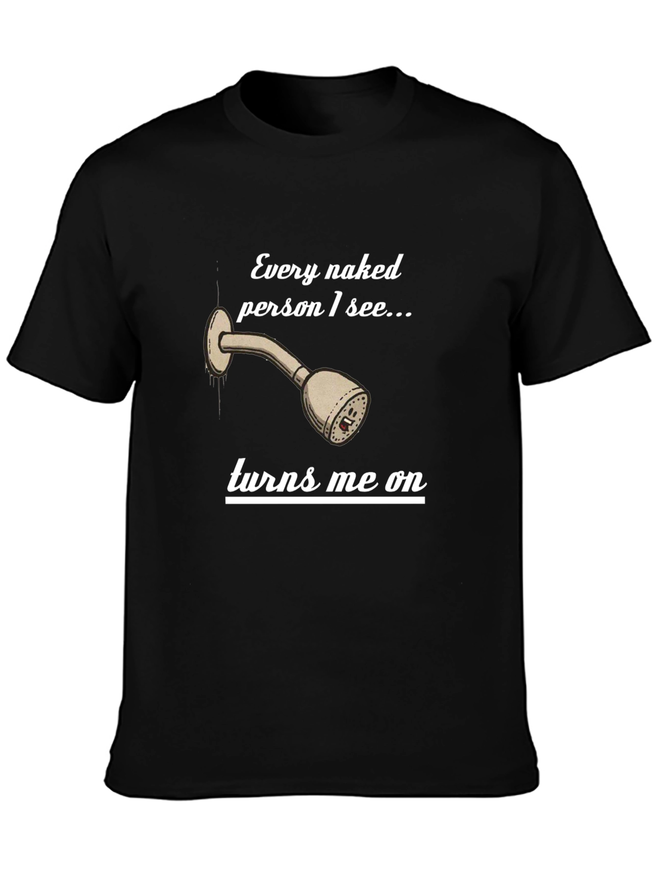 Funny Naked Shower T-Shirt