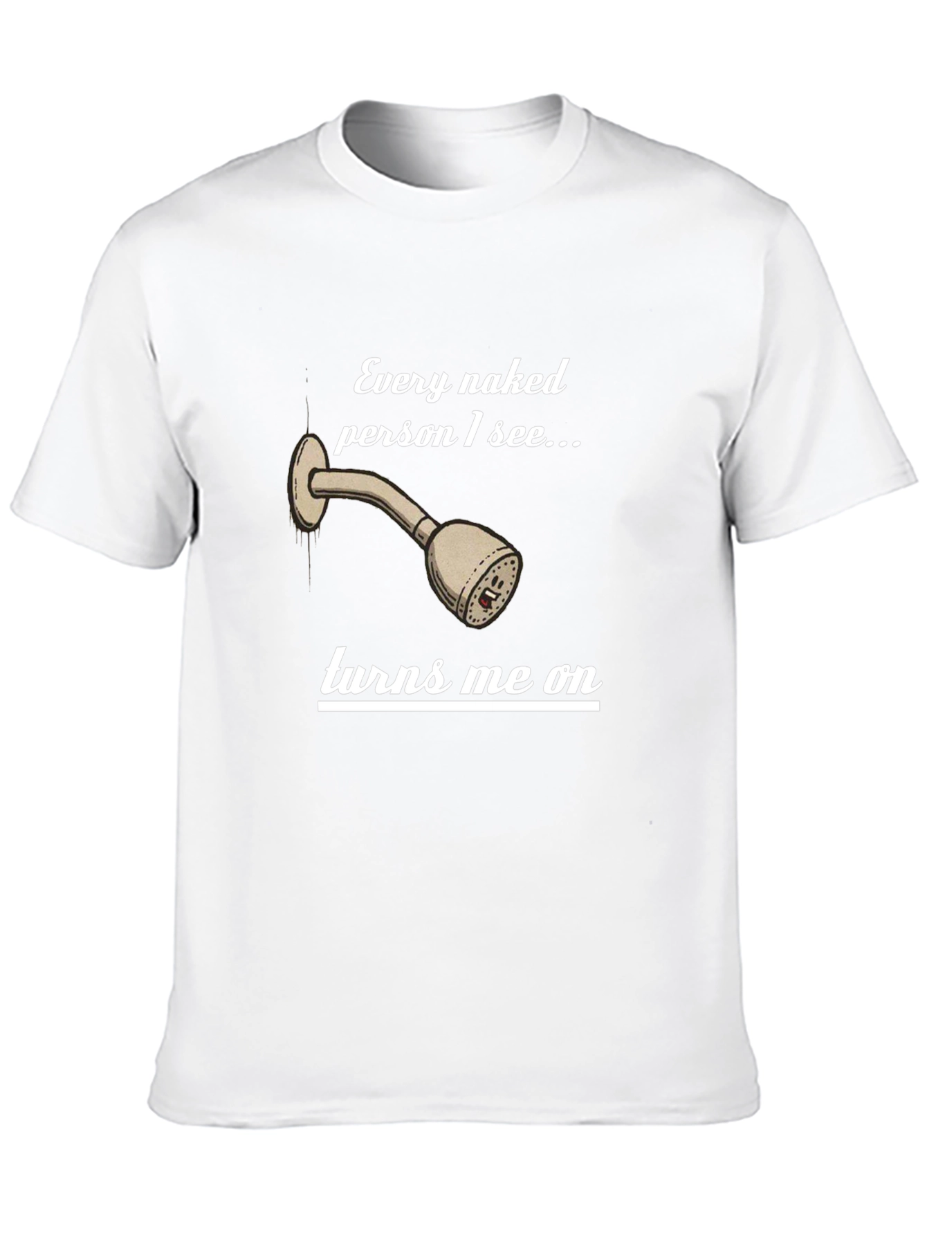 Funny Naked Shower T-Shirt