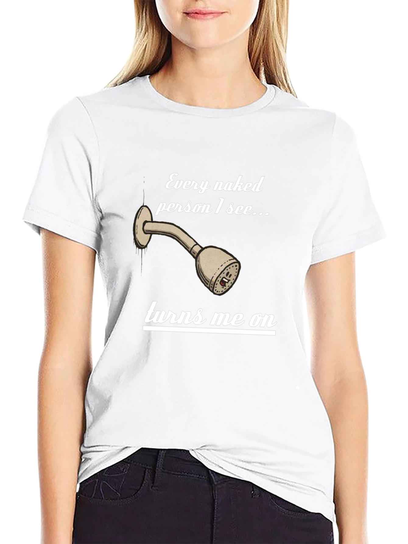 Funny Naked Shower T-Shirt