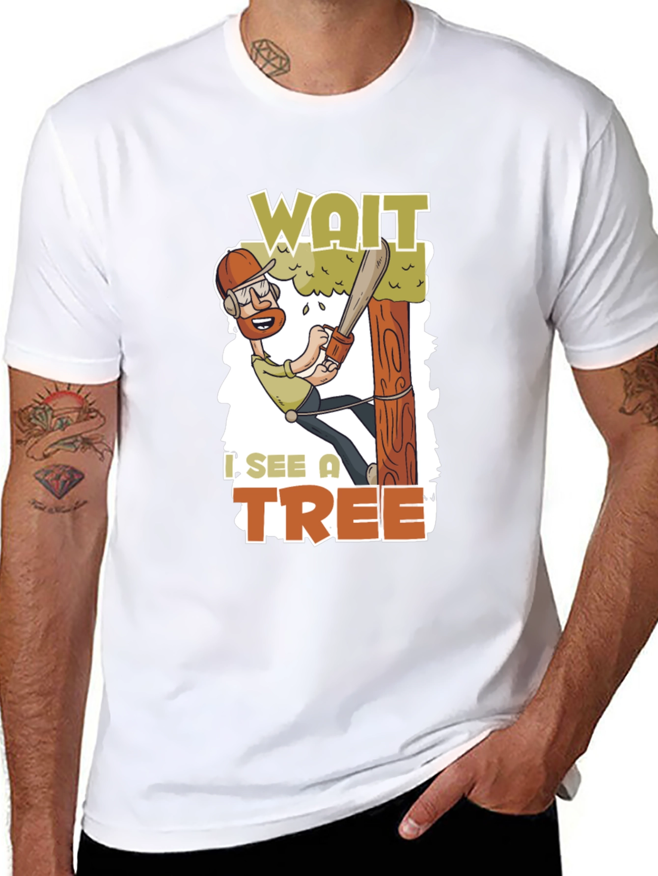 Wait I See a Tree Funny Arborist T-Shirt