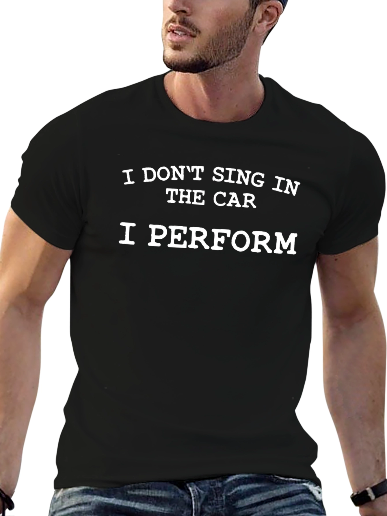 Funny I Perform Car Singer Black T-Shirt