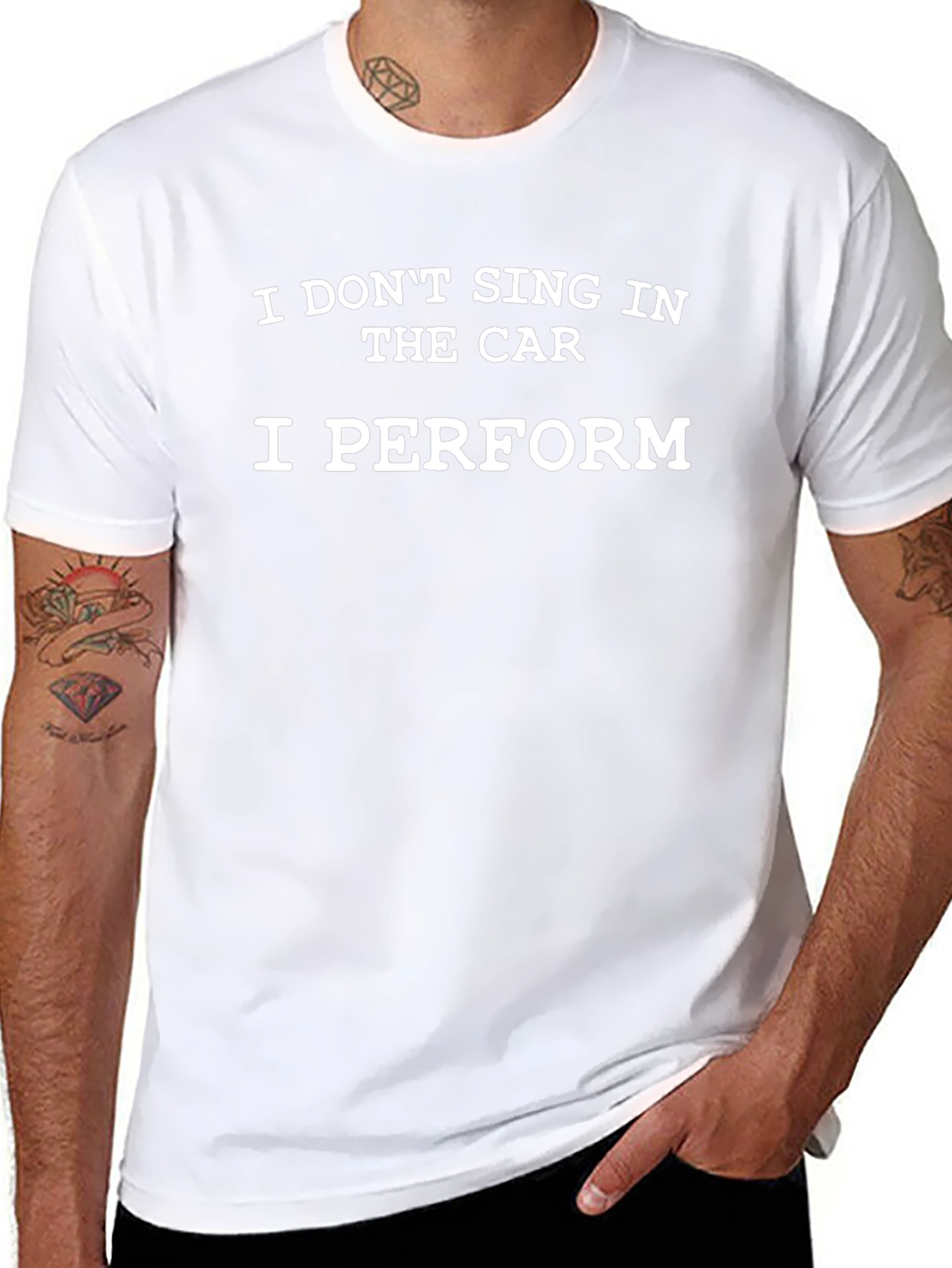 Funny I Perform Car Singer Black T-Shirt