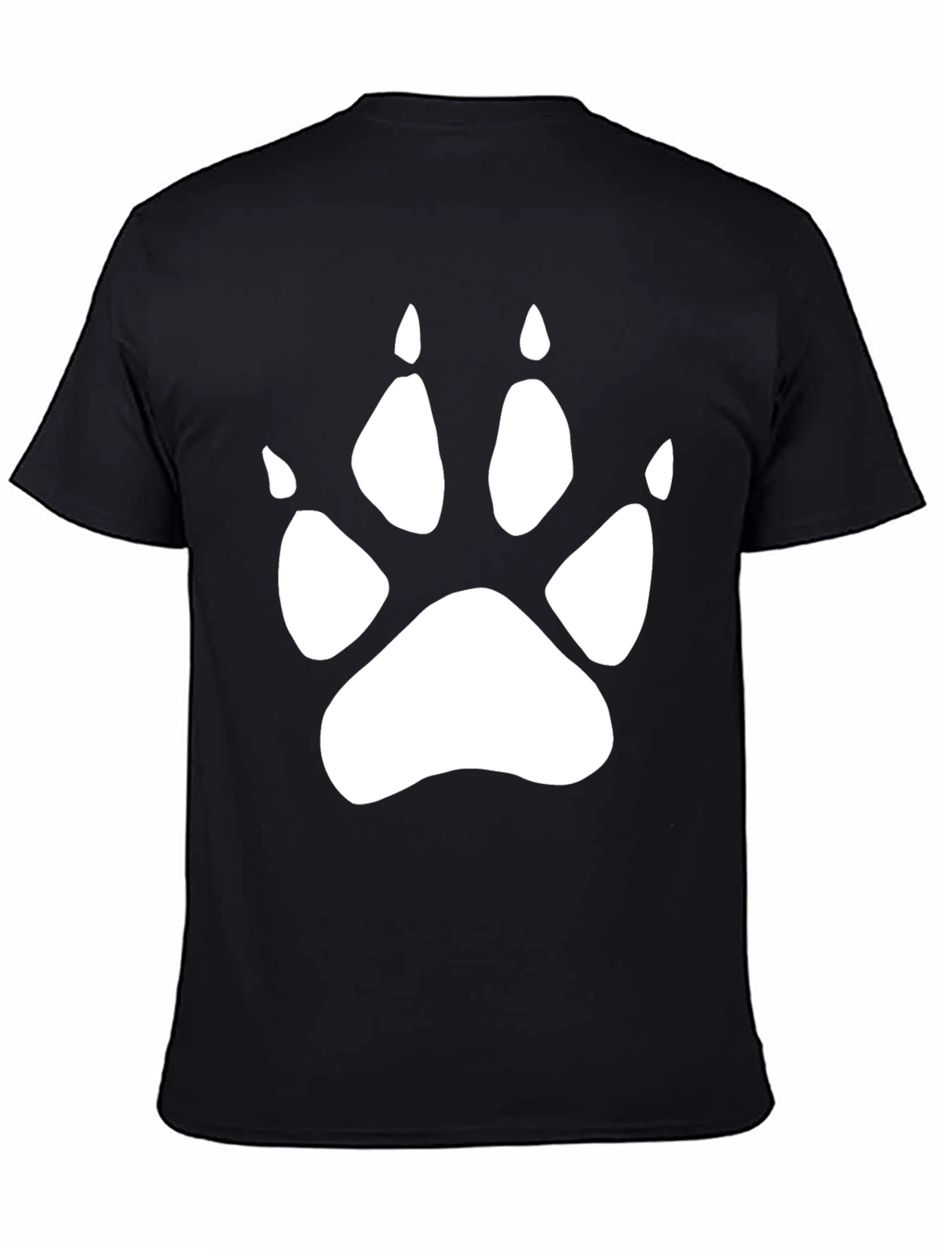 Paw Print Graphic Black T-Shirt