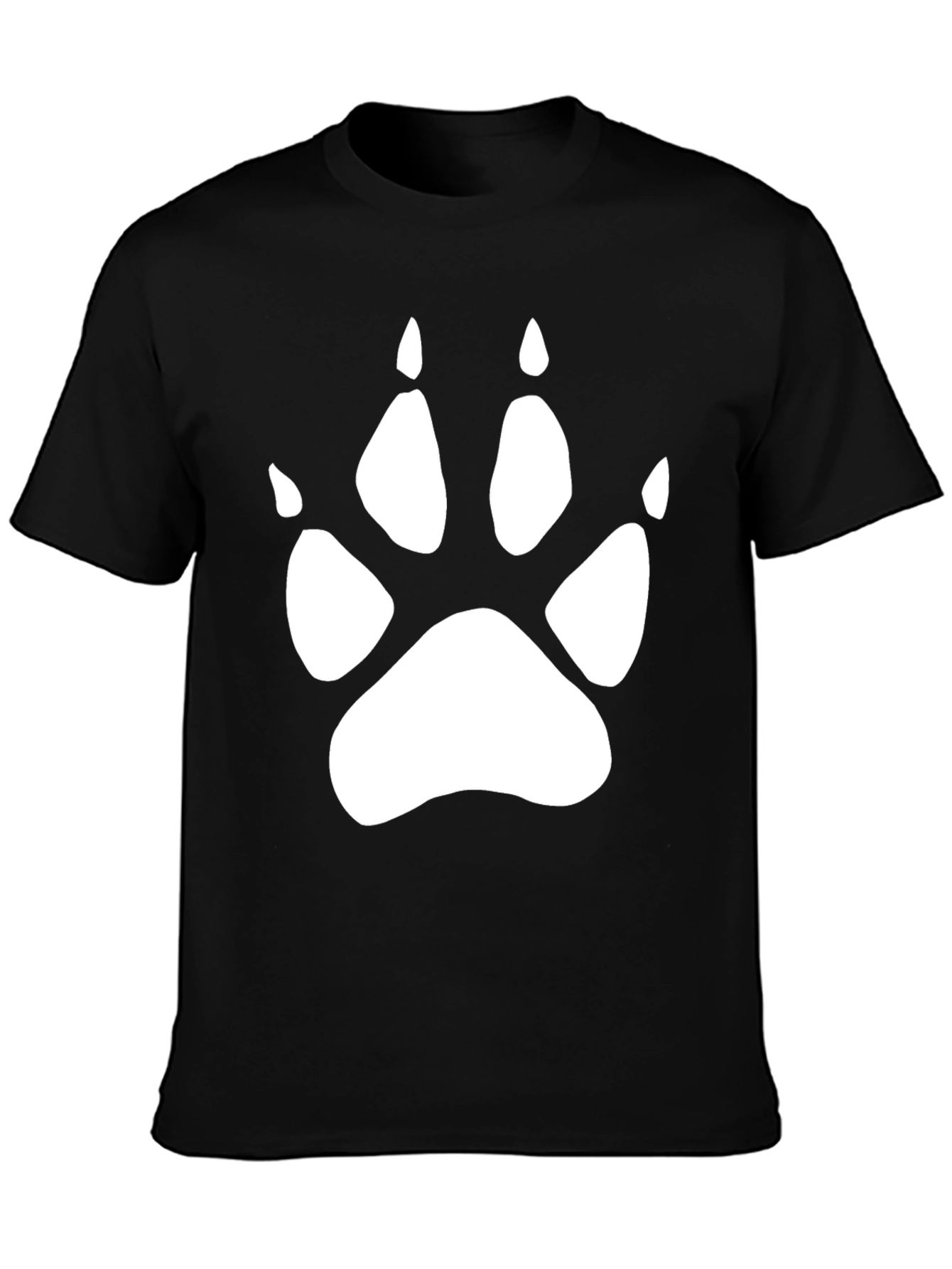 Paw Print Graphic Black T-Shirt