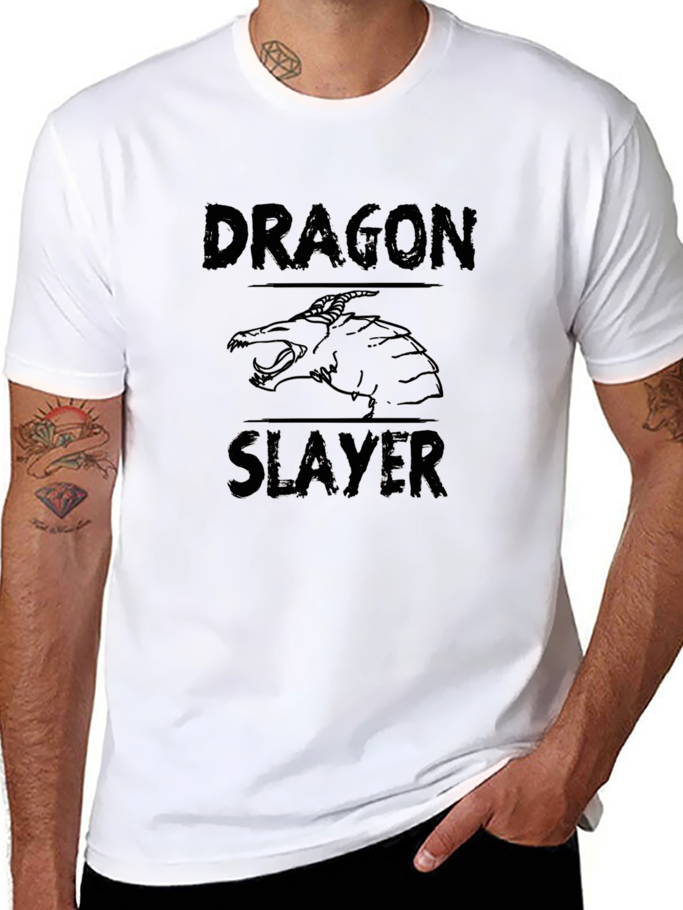 Dragon Slayer Graphic Black T-Shirt