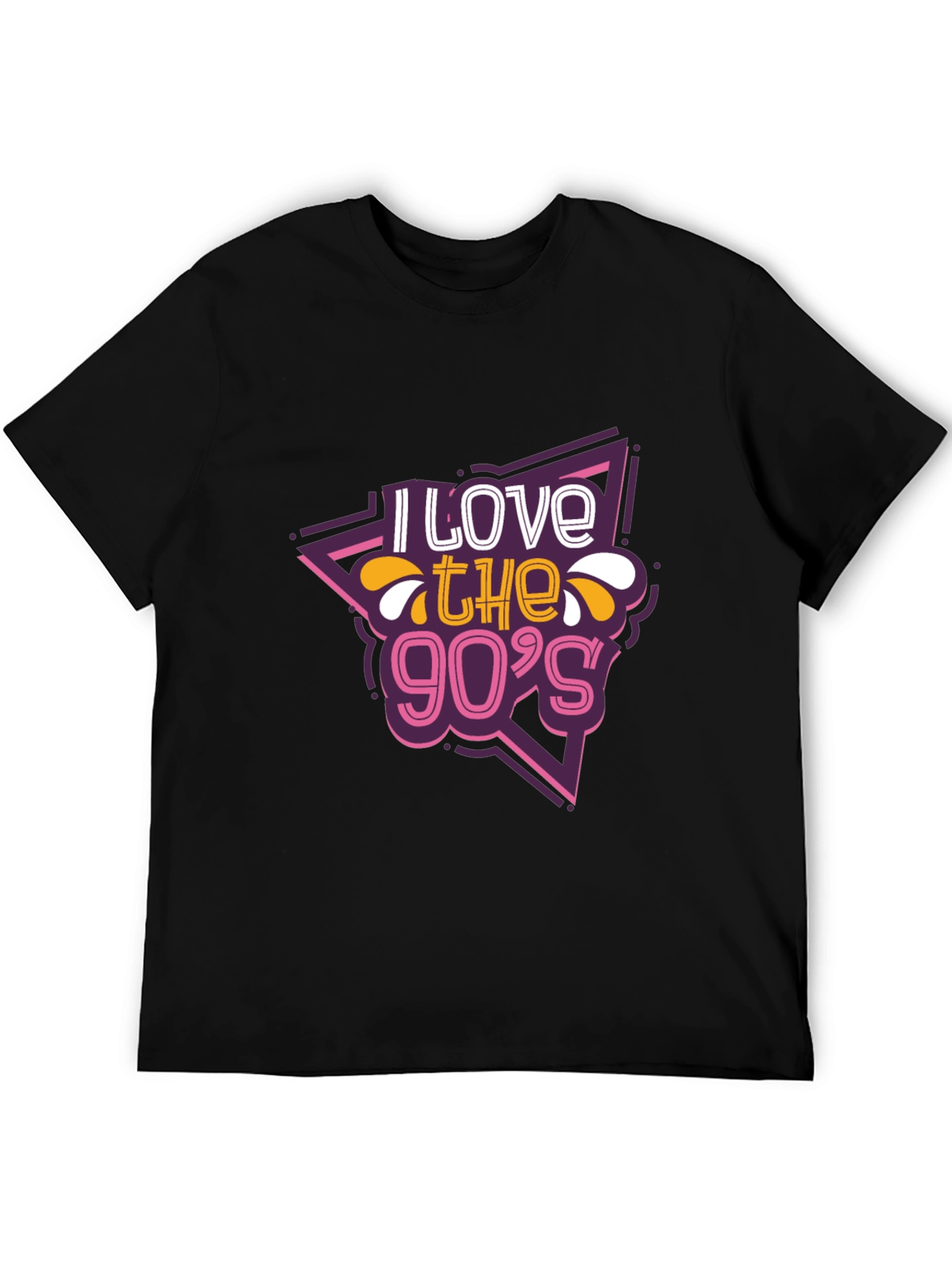 I Love the 90s Retro Graphic Tee - Black