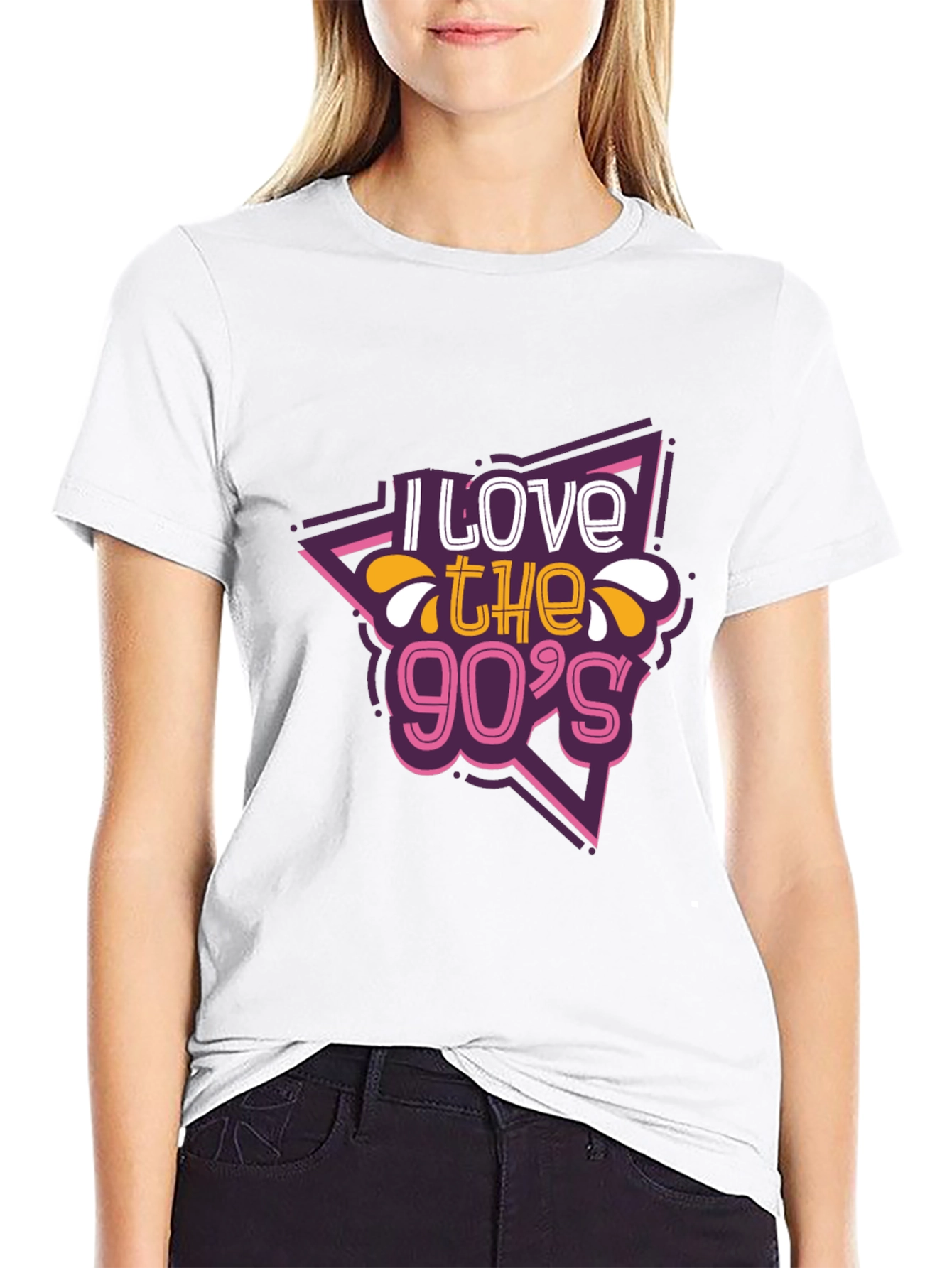 I Love the 90s Retro Graphic Tee - Black