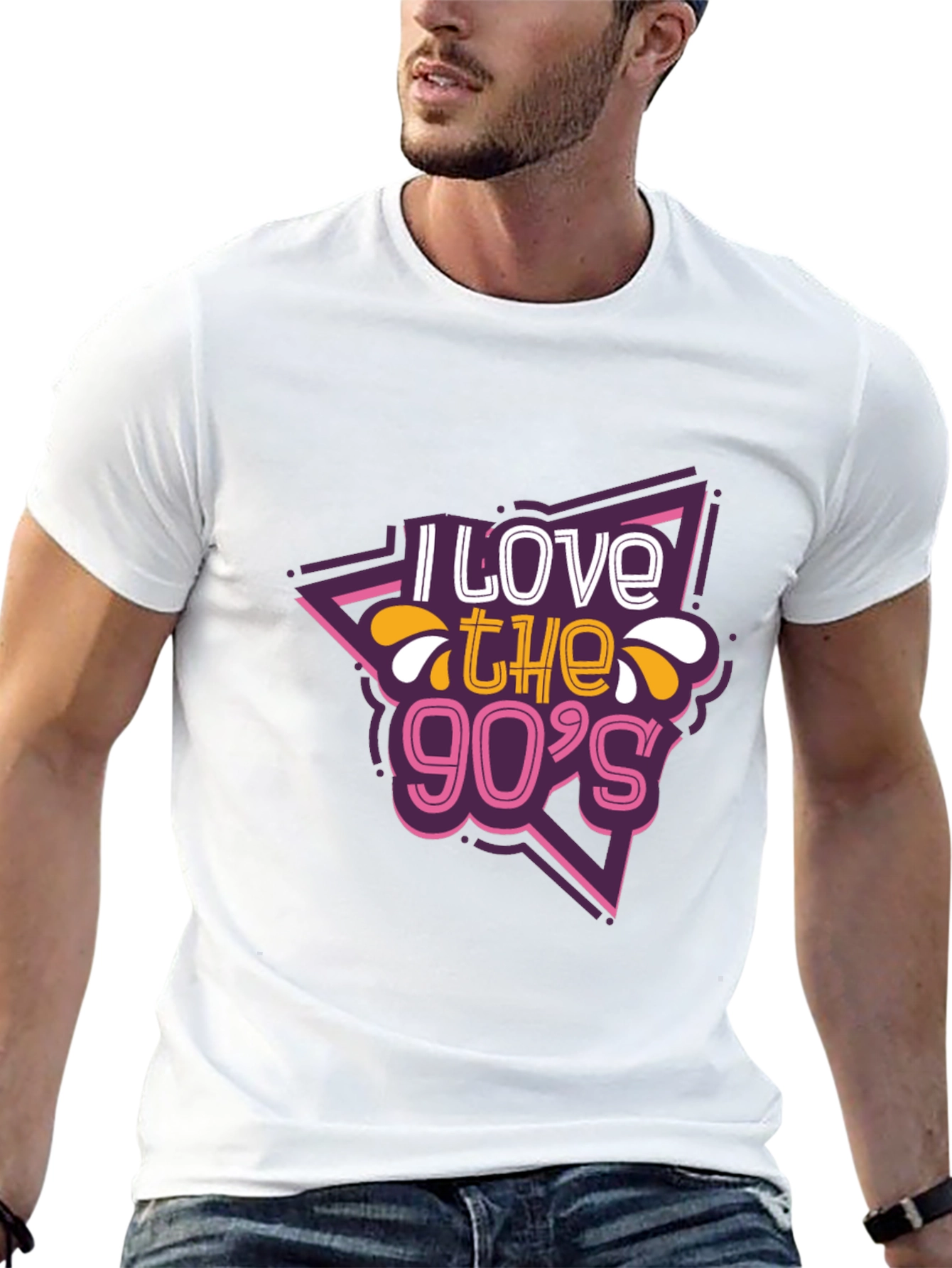 I Love the 90s Retro Graphic Tee - Black