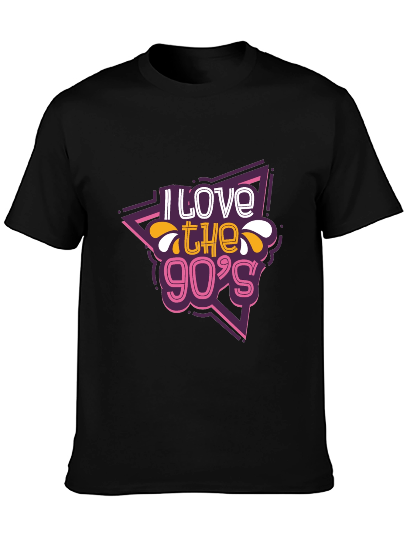 I Love the 90s Retro Graphic Tee - Black