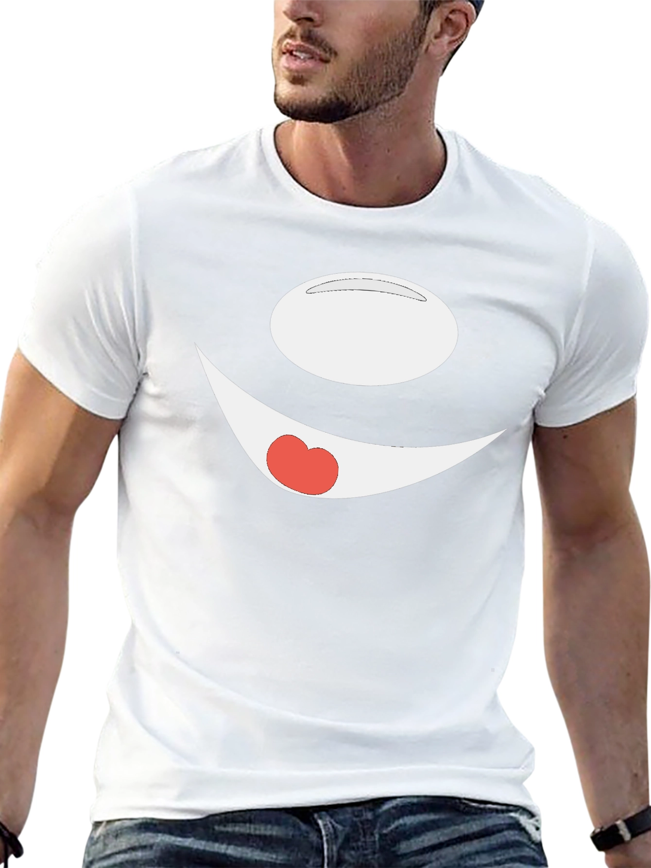 Funny Cartoon Face Black T-Shirt