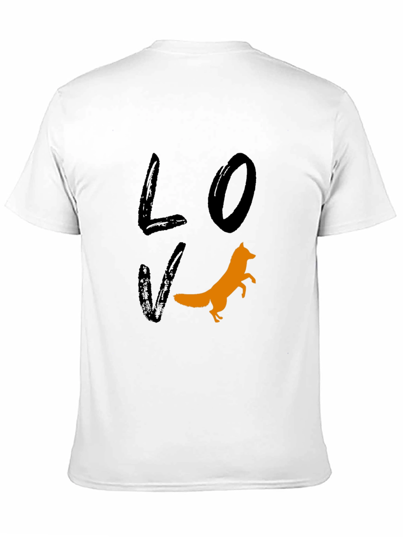 Love Fox Graphic Print T-Shirt - Mens