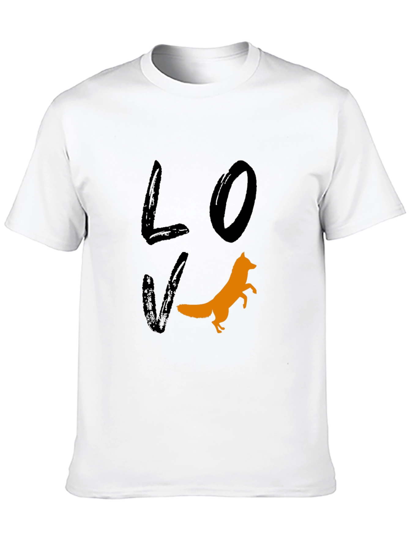 Love Fox Graphic Print T-Shirt - Mens