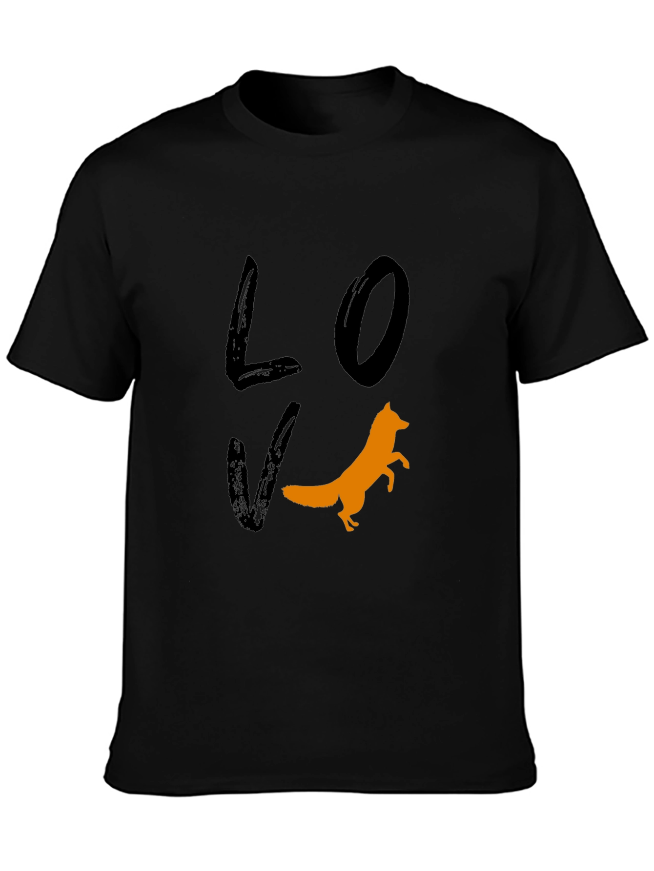 Love Fox Graphic Print T-Shirt - Mens