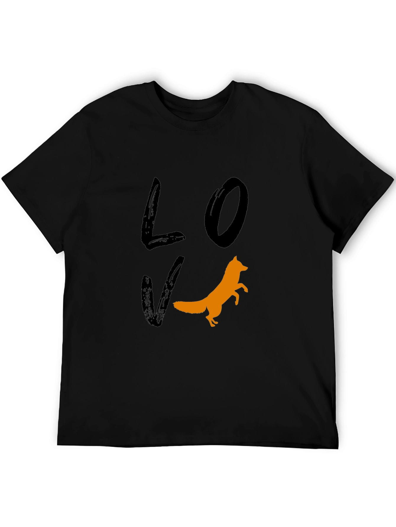 Love Fox Graphic Print T-Shirt - Mens