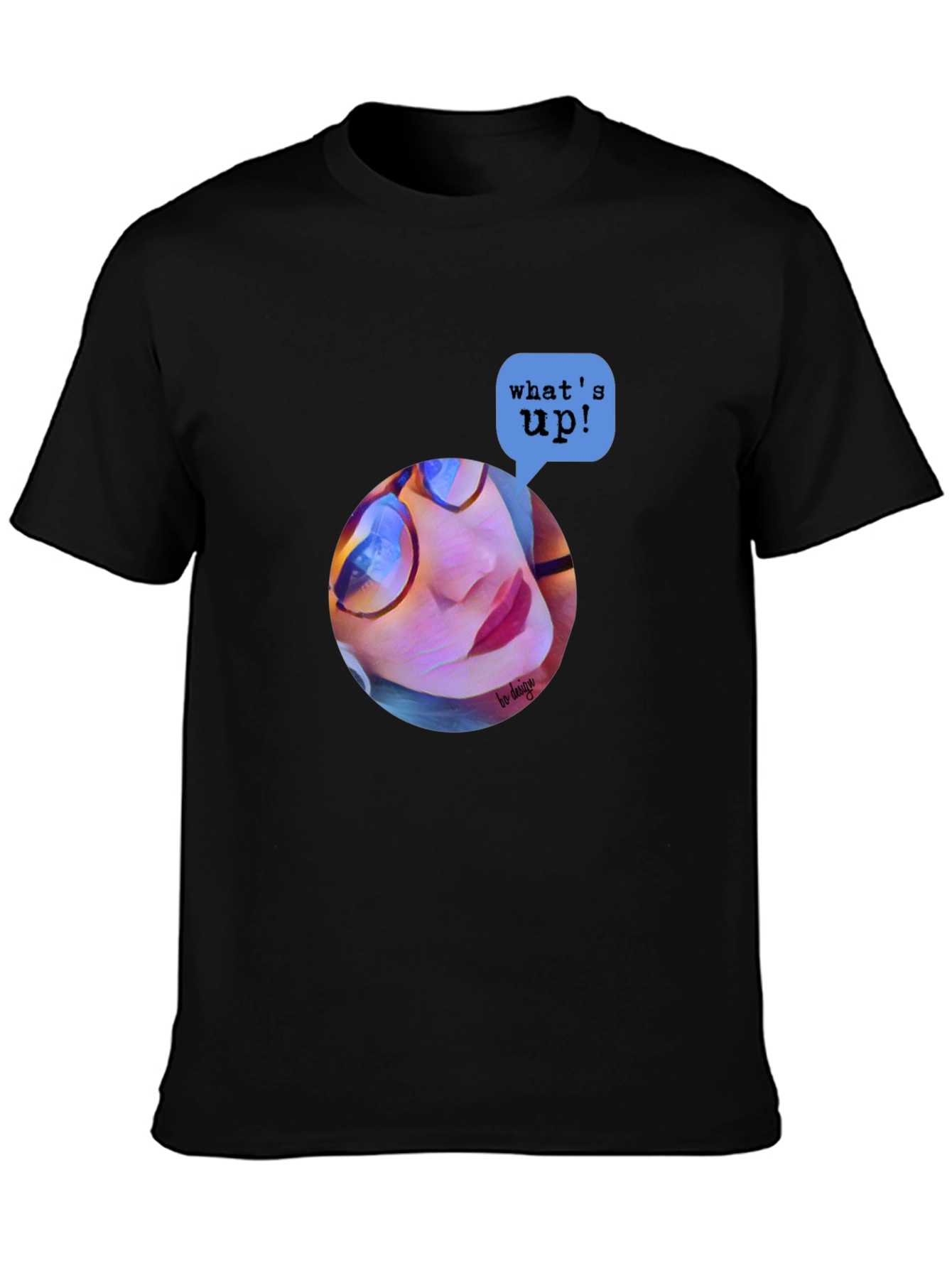 Trendy Graphic Print T-Shirt - Whats Up? Design