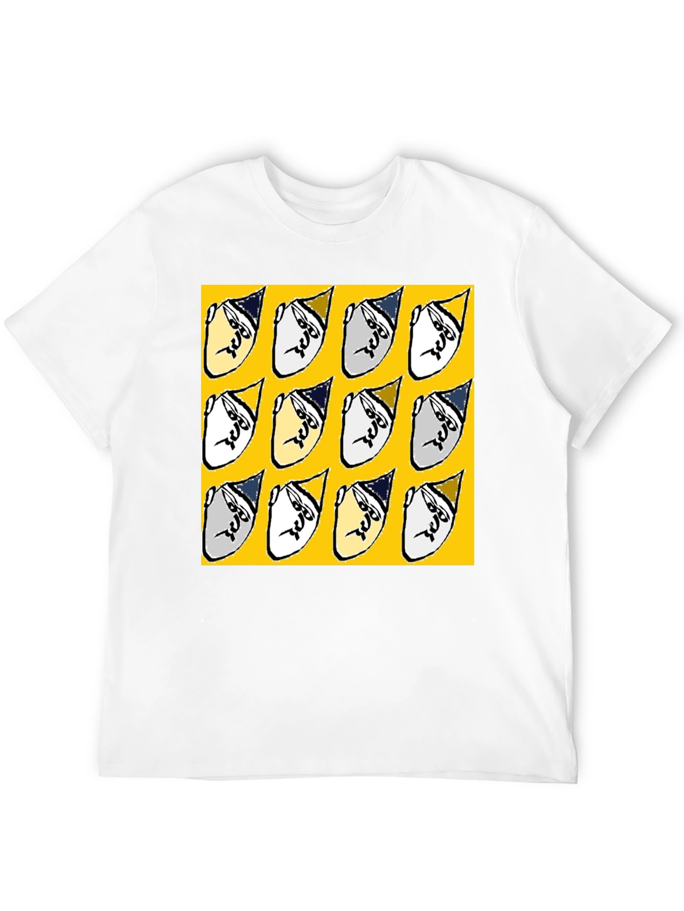 Funky Patterned Graphic Print Crew Neck T-Shirt