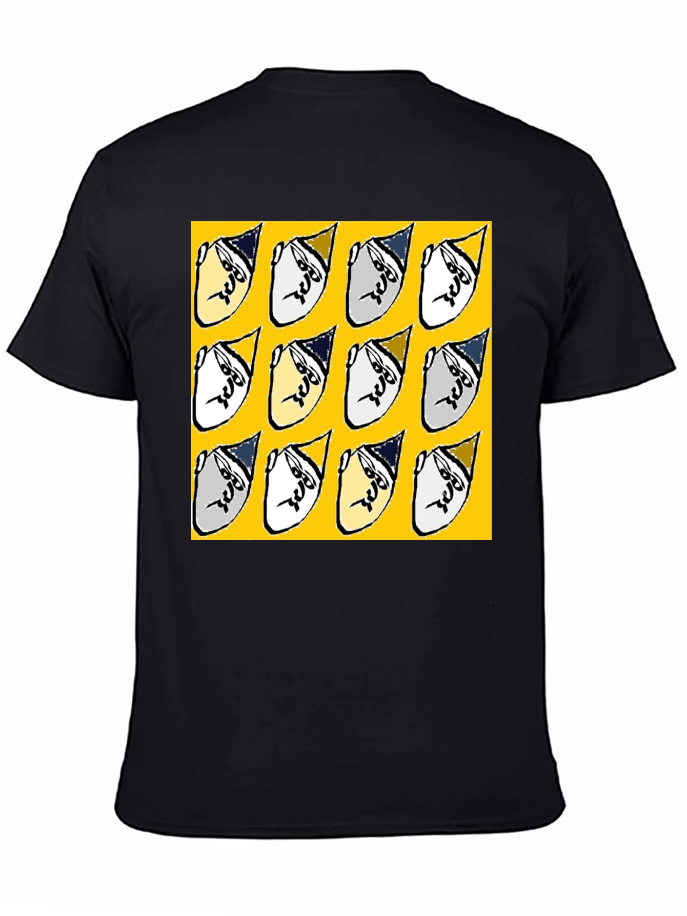 Funky Patterned Graphic Print Crew Neck T-Shirt