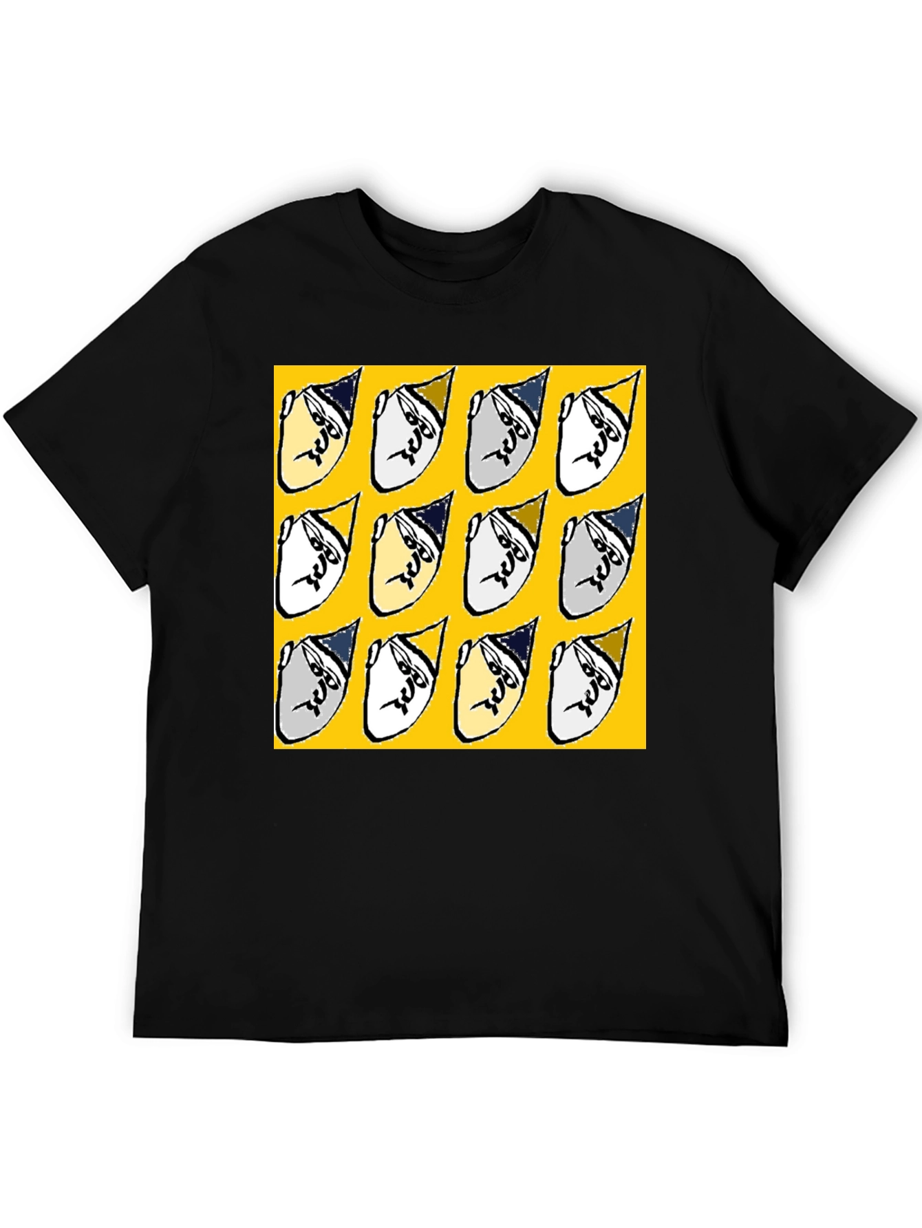 Funky Patterned Graphic Print Crew Neck T-Shirt