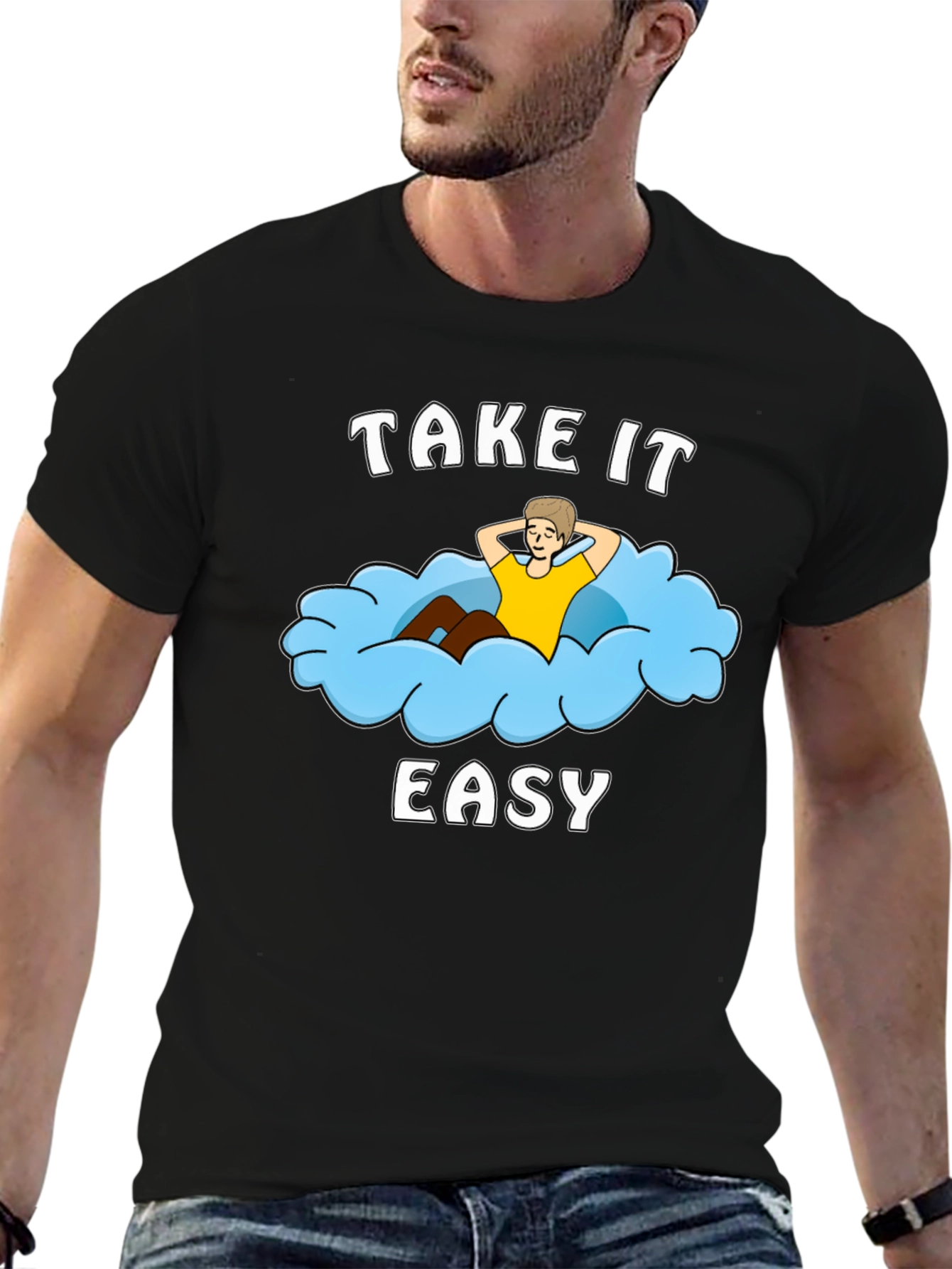 Take It Easy Cloud Graphic T-Shirt