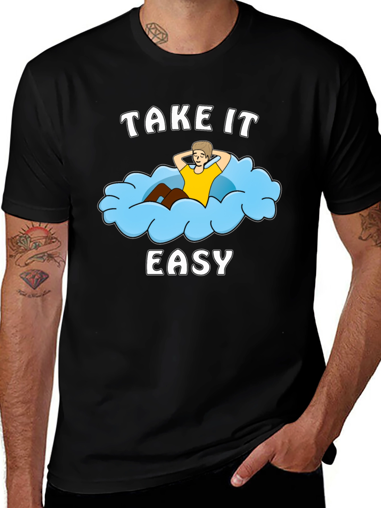 Take It Easy Cloud Graphic T-Shirt