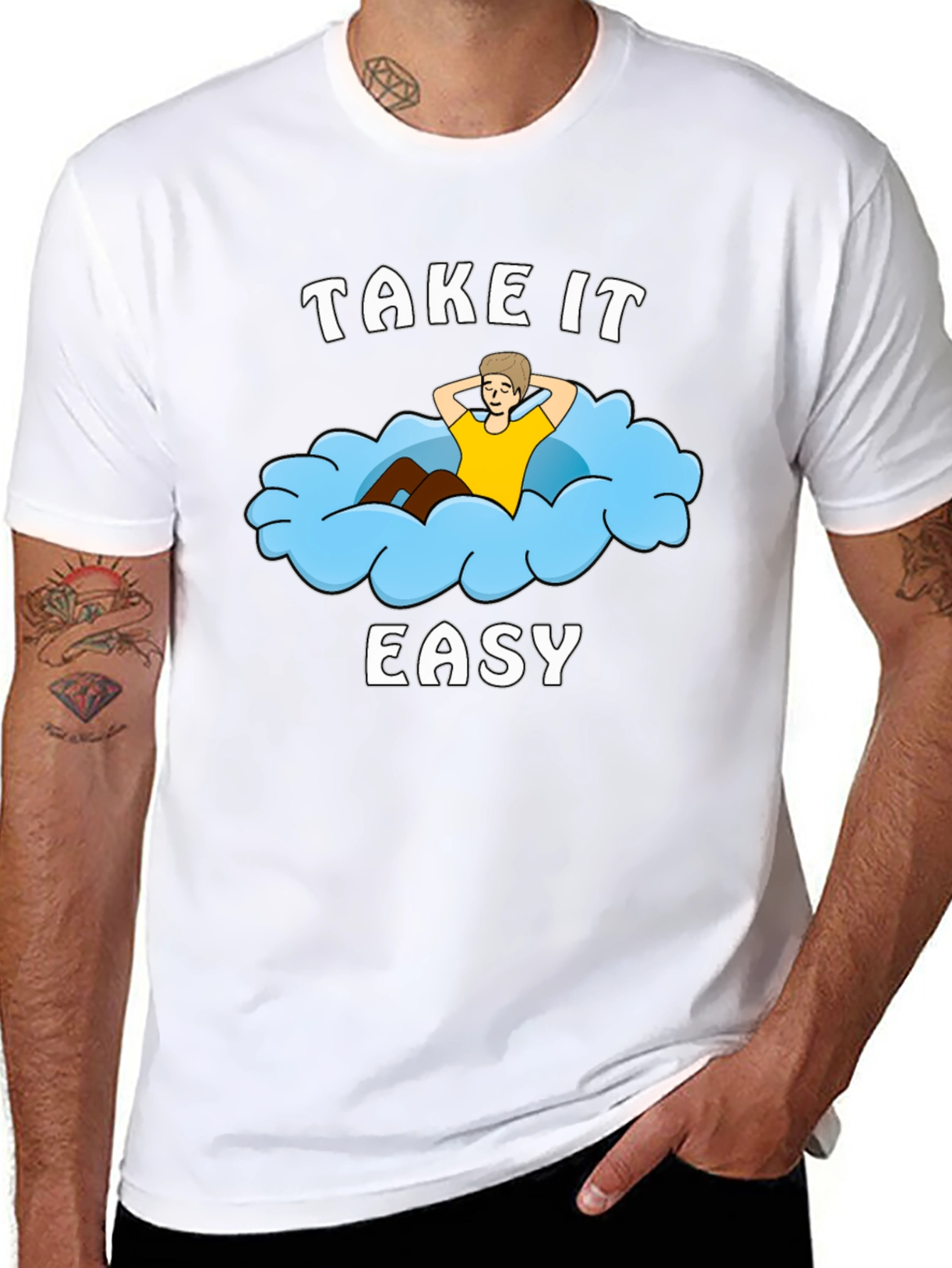Take It Easy Cloud Graphic T-Shirt