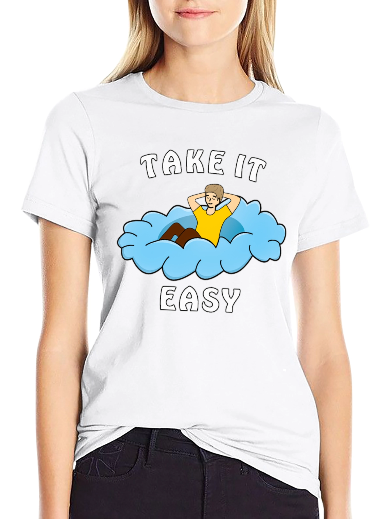 Take It Easy Cloud Graphic T-Shirt