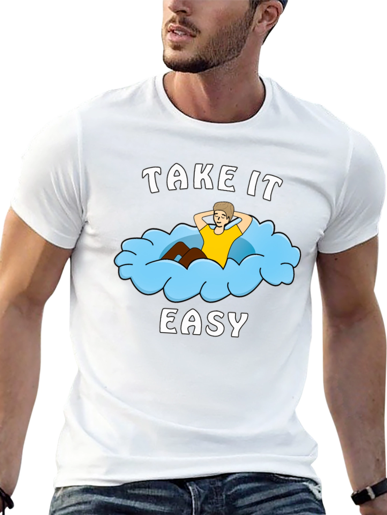 Take It Easy Cloud Graphic T-Shirt
