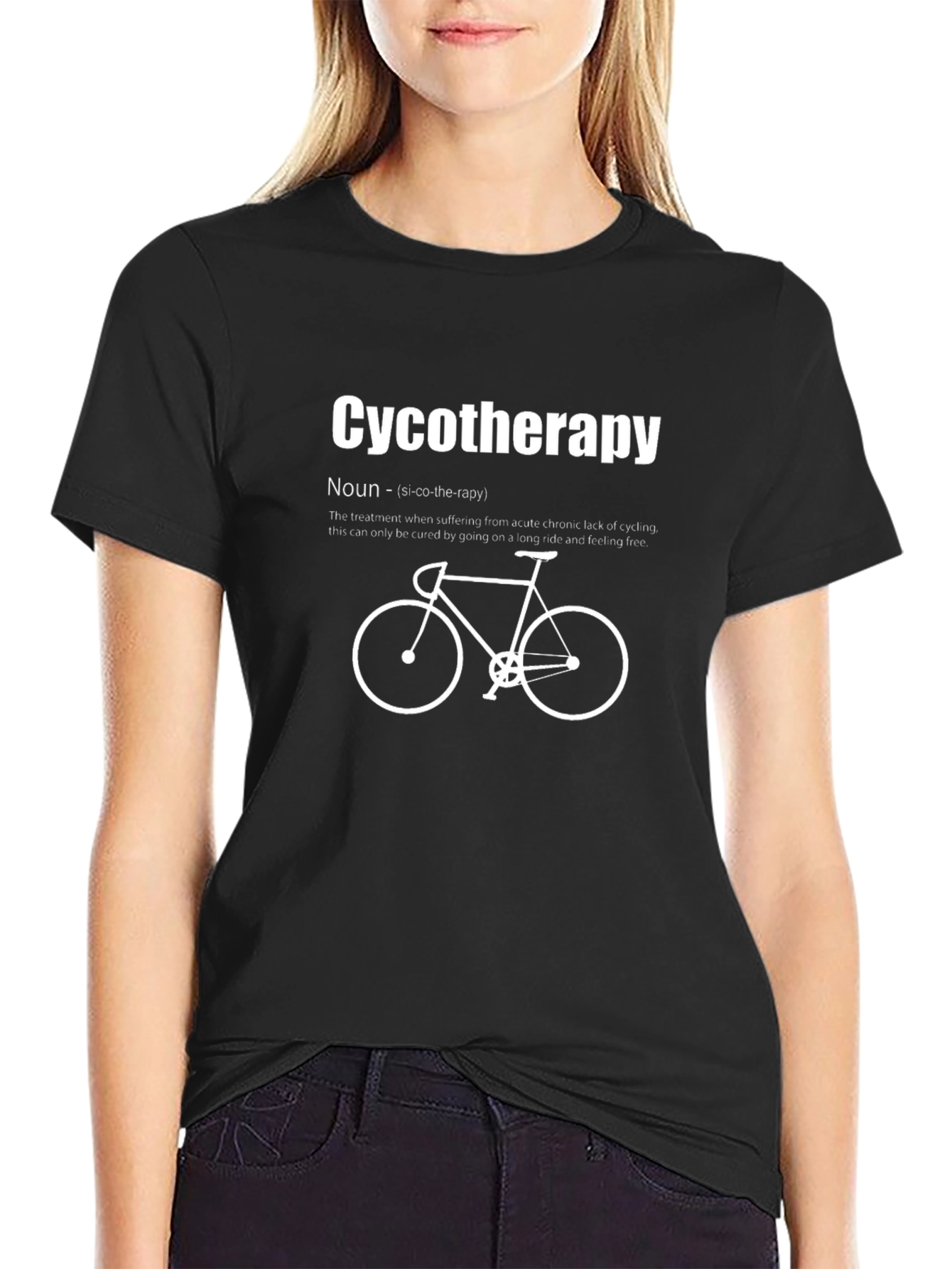 Cycotherapy T-Shirt - Cycling Therapy Definition Tee
