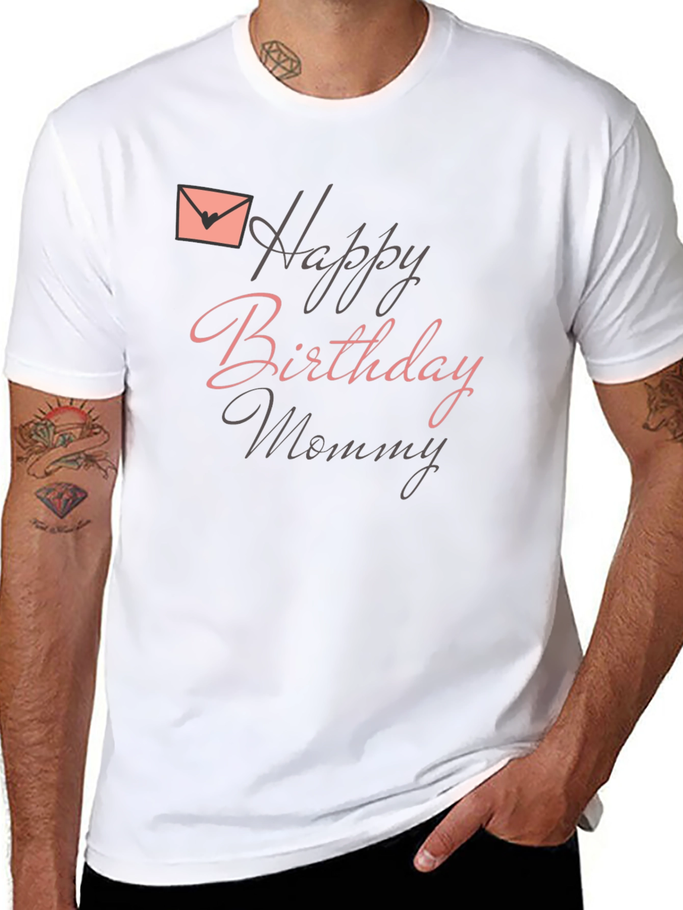 Happy Birthday Mommy Black T-Shirt